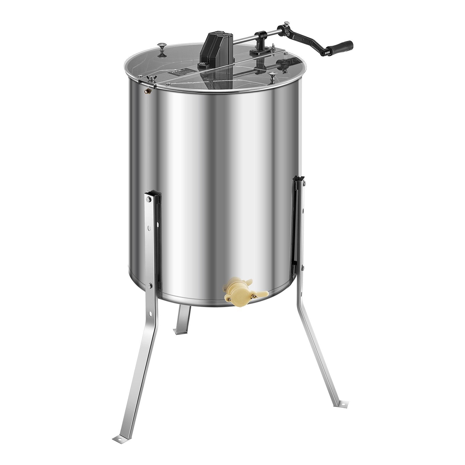 VEVOR Honey Extractor, 4/8 Frame Manual Honey Spinner with Transparent Lid, Stainless Steel Honeycomb Drum Spinner with Height Adjustable Stand, Honeycomb Extraction Equipment for Beekeeping