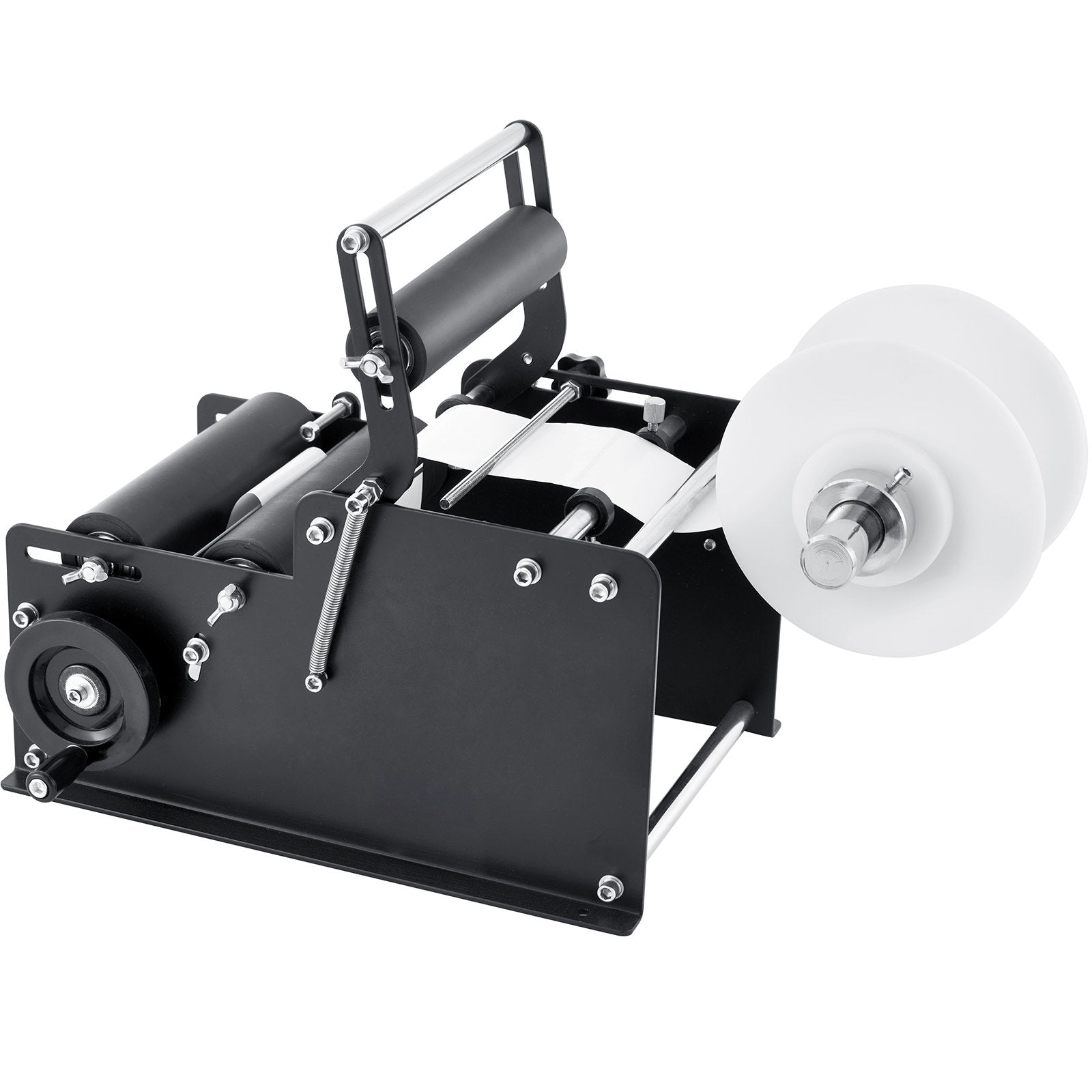 VEVOR Manual Round Labeling Machine, 15-20pcs/min, Bottle Label Applicator for Round Bottles, Adjustable Manual Round Bottle Labeler Suitable for Round Bottle Diameter 20-120 mm with Pressing Bar