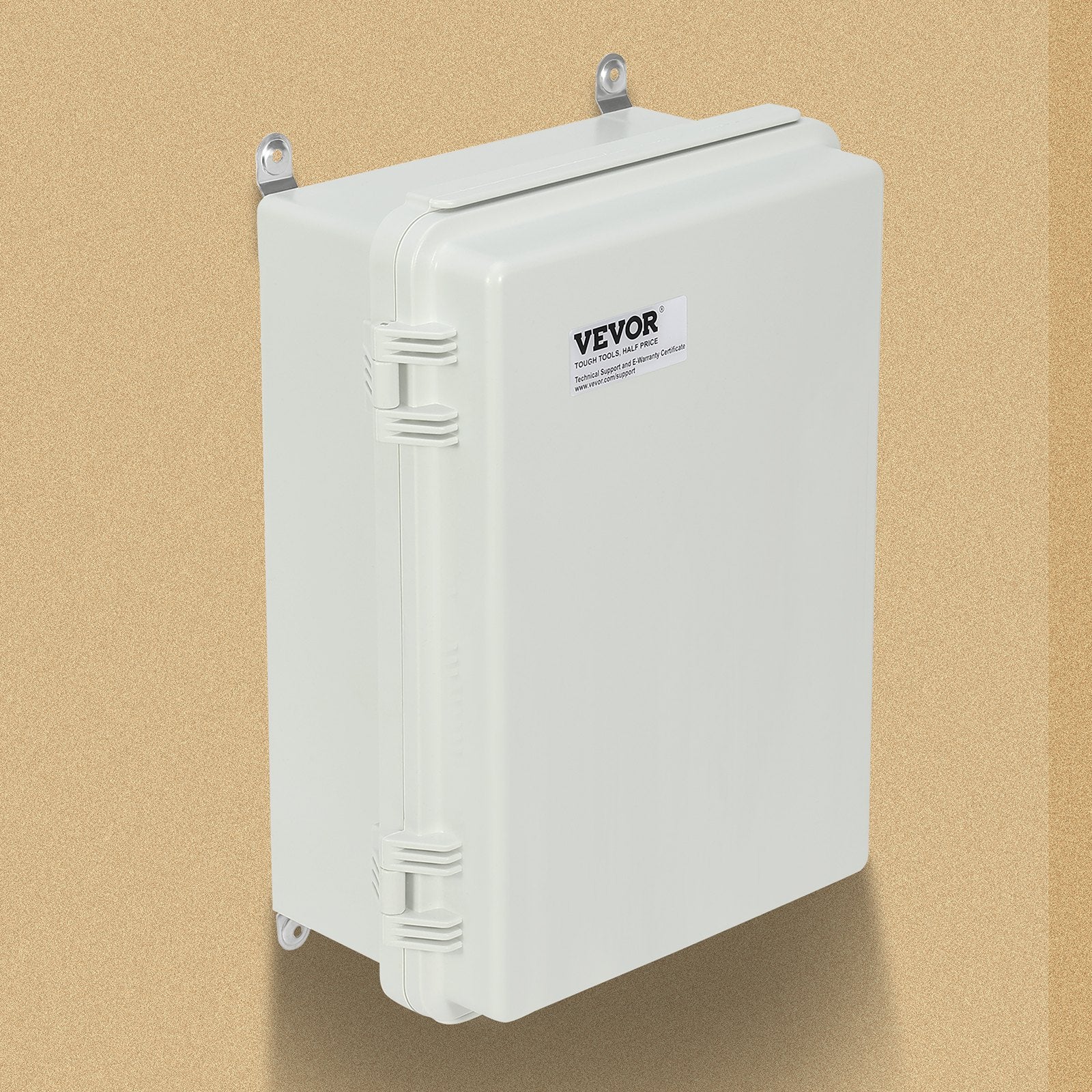 VEVOR Outdoor Electrical Junction Box, 300 x 200 x 180 mm, ABS Plastic Electrical Enclosure Box with Hinged Cover Stainless Steel Latch, IP67 Dustproof Waterproof for Outdoor Electrical Projects