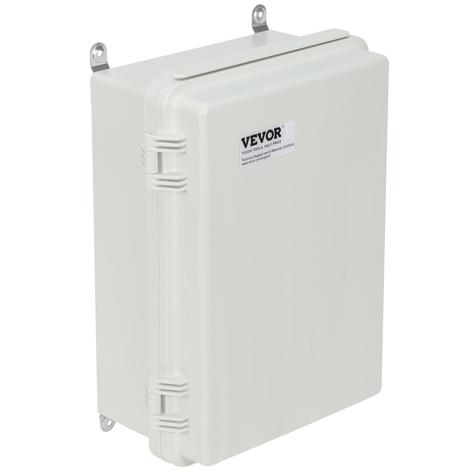 VEVOR Outdoor Electrical Junction Box, 300 x 200 x 180 mm, ABS Plastic Electrical Enclosure Box with Hinged Cover Stainless Steel Latch, IP67 Dustproof Waterproof for Outdoor Electrical Projects