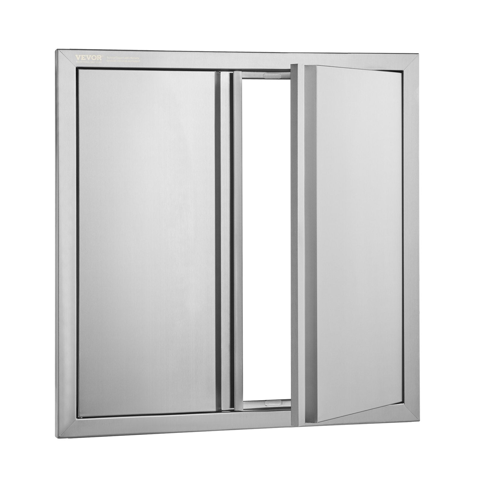 VEVOR BBQ Access Door, 610x610 mm Double Outdoor Kitchen Door, Stainless Steel Flush Mount Door, Wall Vertical Door with Recessed Handles , for BBQ Island, Grilling Station, Outside Cabinet
