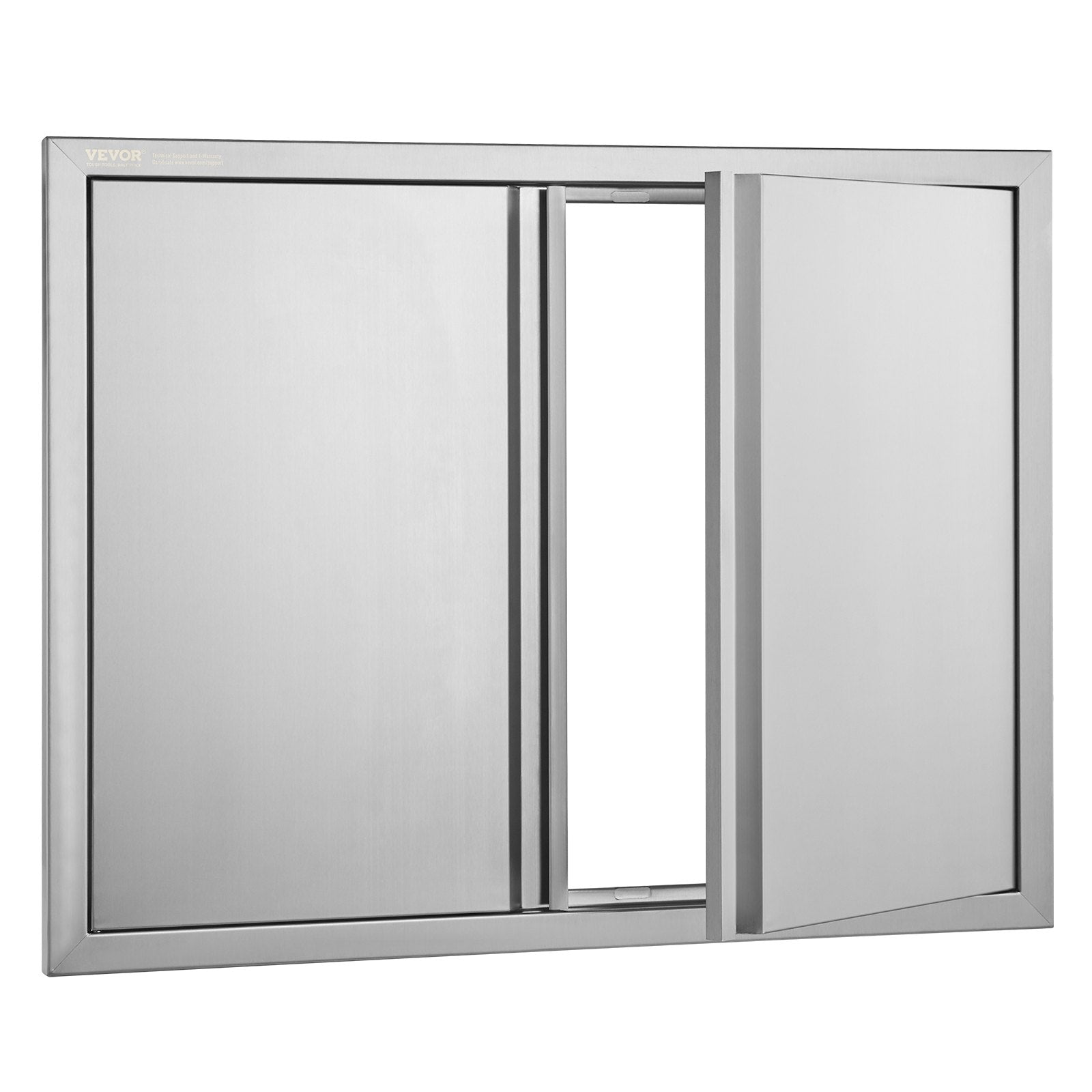 VEVOR BBQ Access Door, 787x609 mm Double Outdoor Kitchen Door, Stainless Steel Flush Mount Door, Wall Vertical Door with Recessed Handles , for BBQ Island, Grilling Station, Outside Cabinet