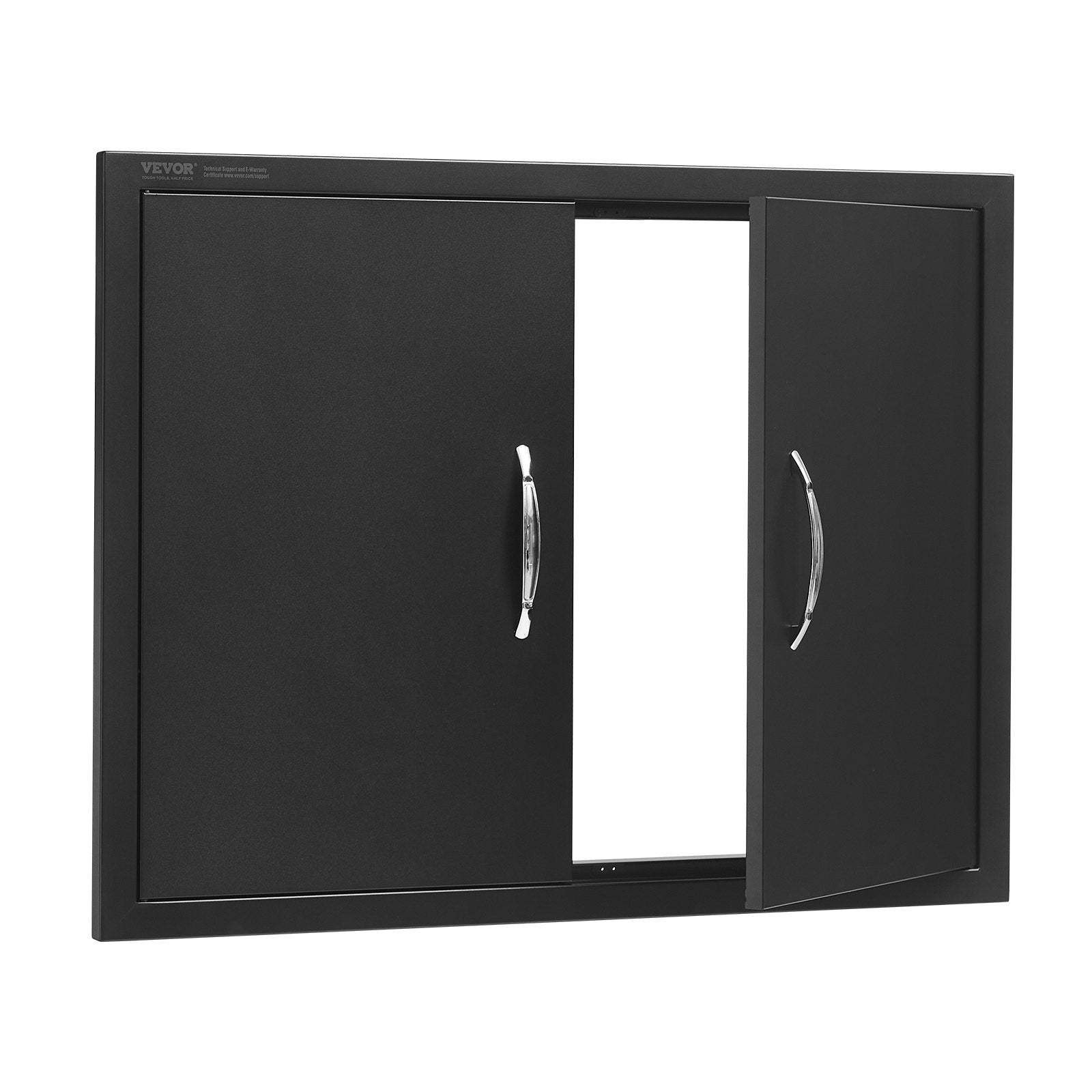 VEVOR BBQ Access Door, 788x610 mm Double Outdoor Kitchen Door, Cold Plate Flush Mount Door, Wall Vertical Door with Handles, for BBQ Island, Grilling Station, Outside Cabinet