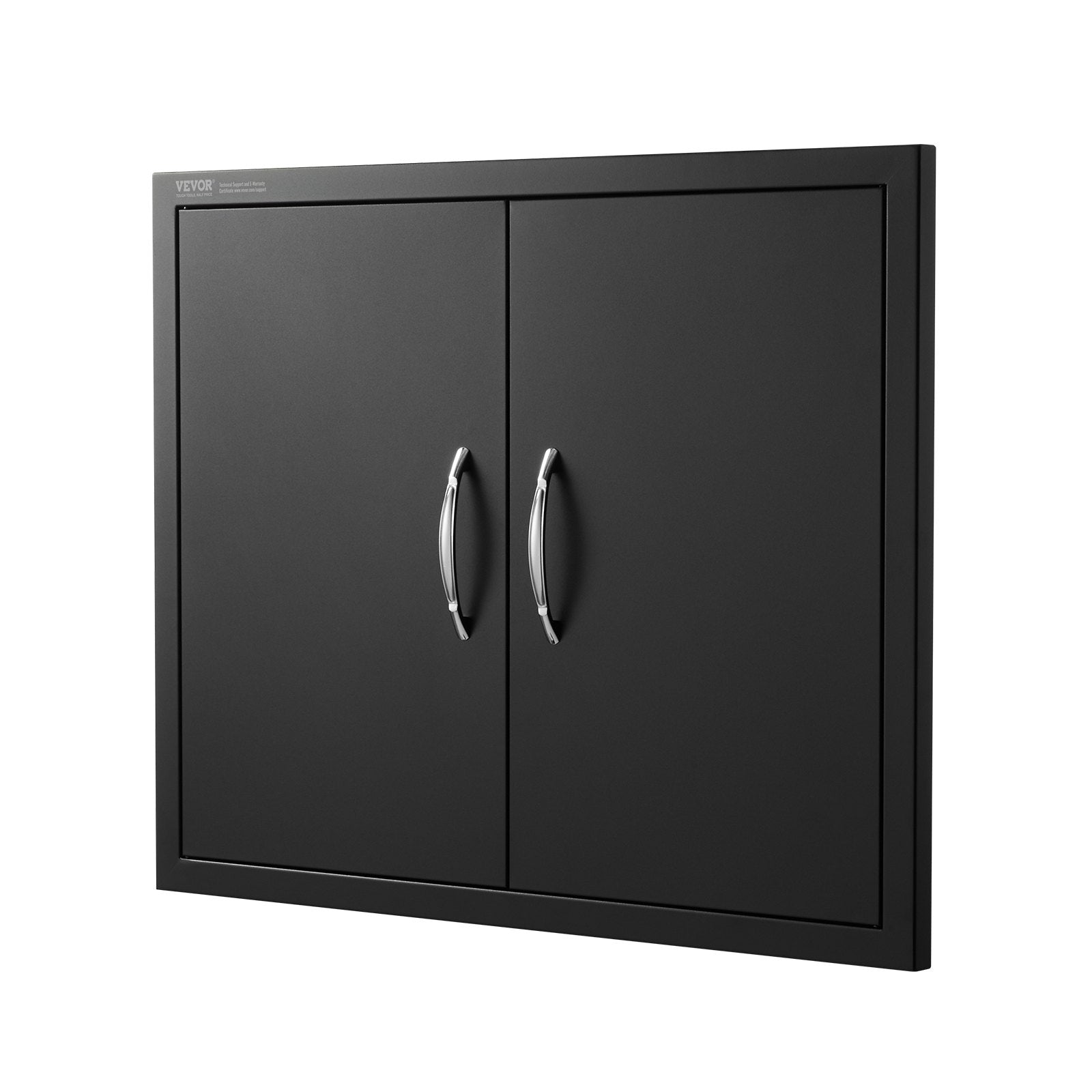 VEVOR BBQ Access Door, 788x610 mm Double Outdoor Kitchen Door, Cold Plate Flush Mount Door, Wall Vertical Door with Handles, for BBQ Island, Grilling Station, Outside Cabinet