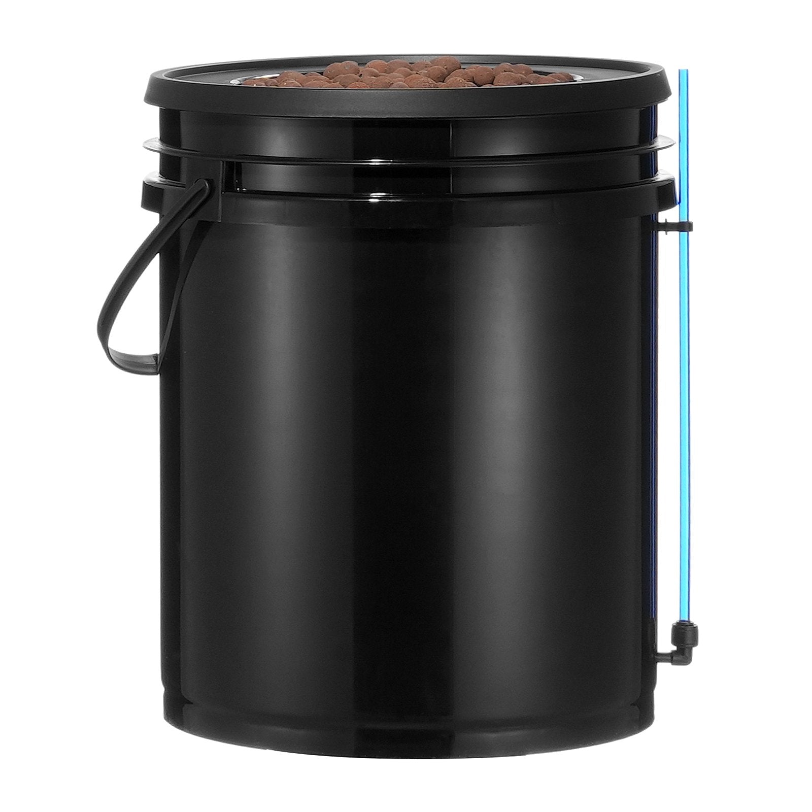 VEVOR RDWC Hydroponics Grow System, Hydroponic Growing Kit with Top Drip, Recirculating Deep Water Culture 4 Buckles and 1 Reservoir, with Air Pump and Water Level Device for Leafy Vegetables