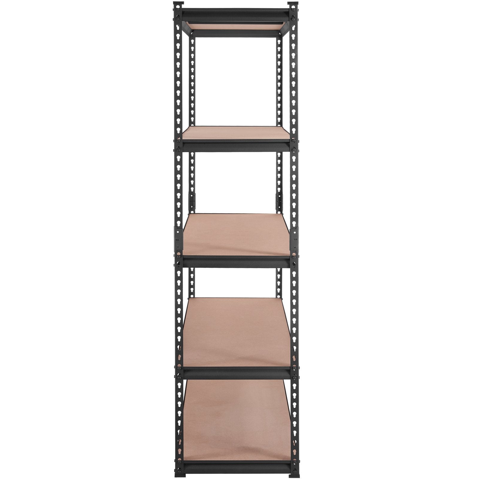 VEVOR Storage Shelving Unit, 5-Tier Adjustable, 907 kg Capacity, Heavy Duty Garage Shelves Metal Organizer Utility Rack, Black, 45D x 122W x 183H cm for Kitchen Pantry Basement Bathroom Laundry Closet