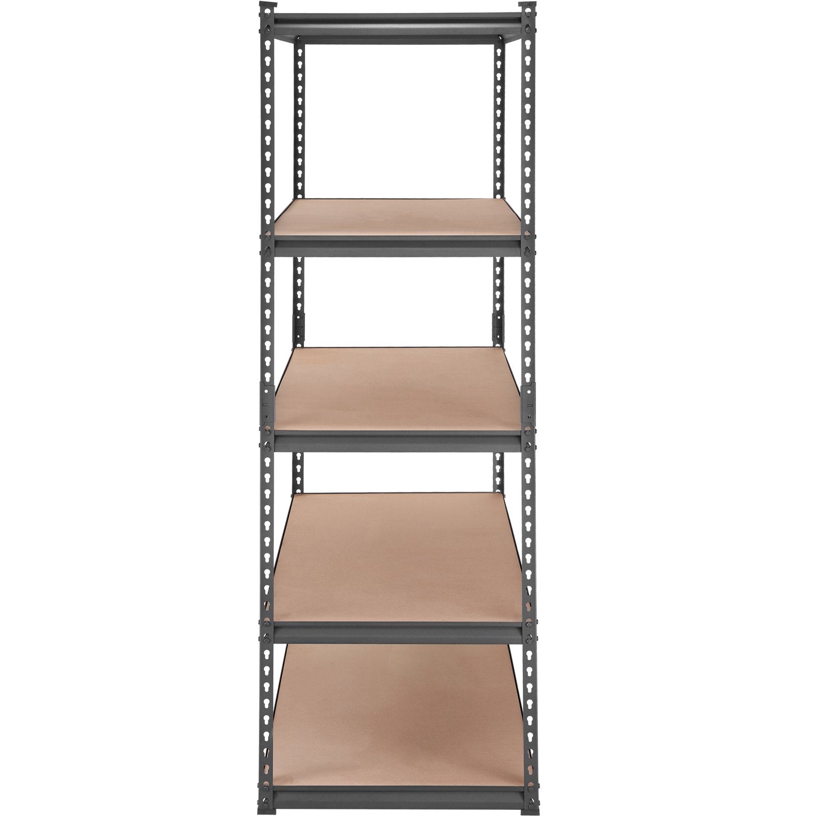 VEVOR Storage Shelving Unit, 5-Tier Adjustable, 907 kg Capacity, Heavy Duty Garage Shelves Metal Organizer Utility Rack, Black, 122L x 61W x 183H cm for Kitchen Pantry Basement Bathroom Laundry Closet