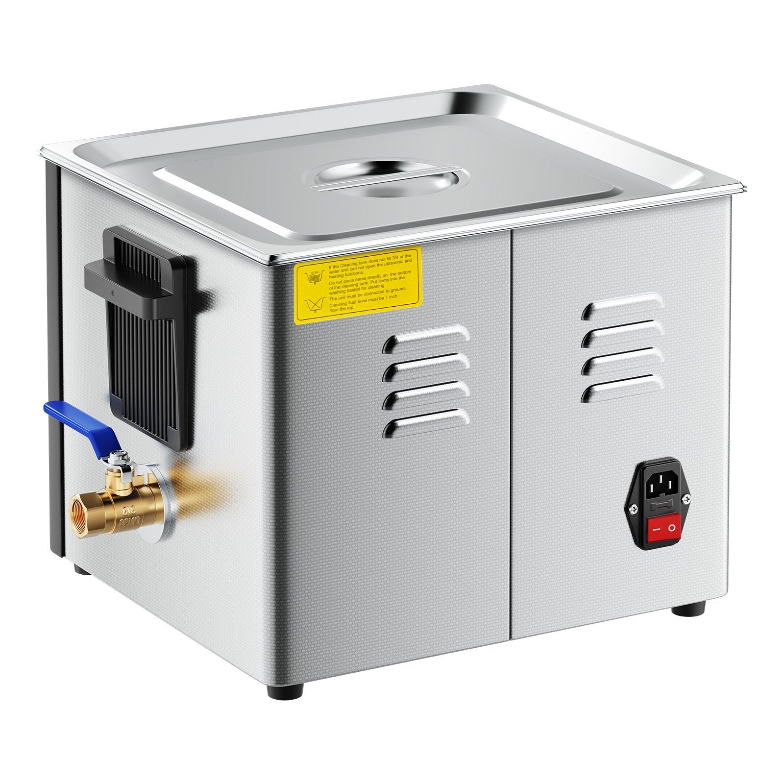 VEVOR 15L Ultrasonic Cleaner, Professional Ultrasonic Cleaner Machine with Cleaning Basket & Digital Display, 240W Stainless Steel 40kHz Industrial Cleaning Machine for Parts, Carburetors, Instruments