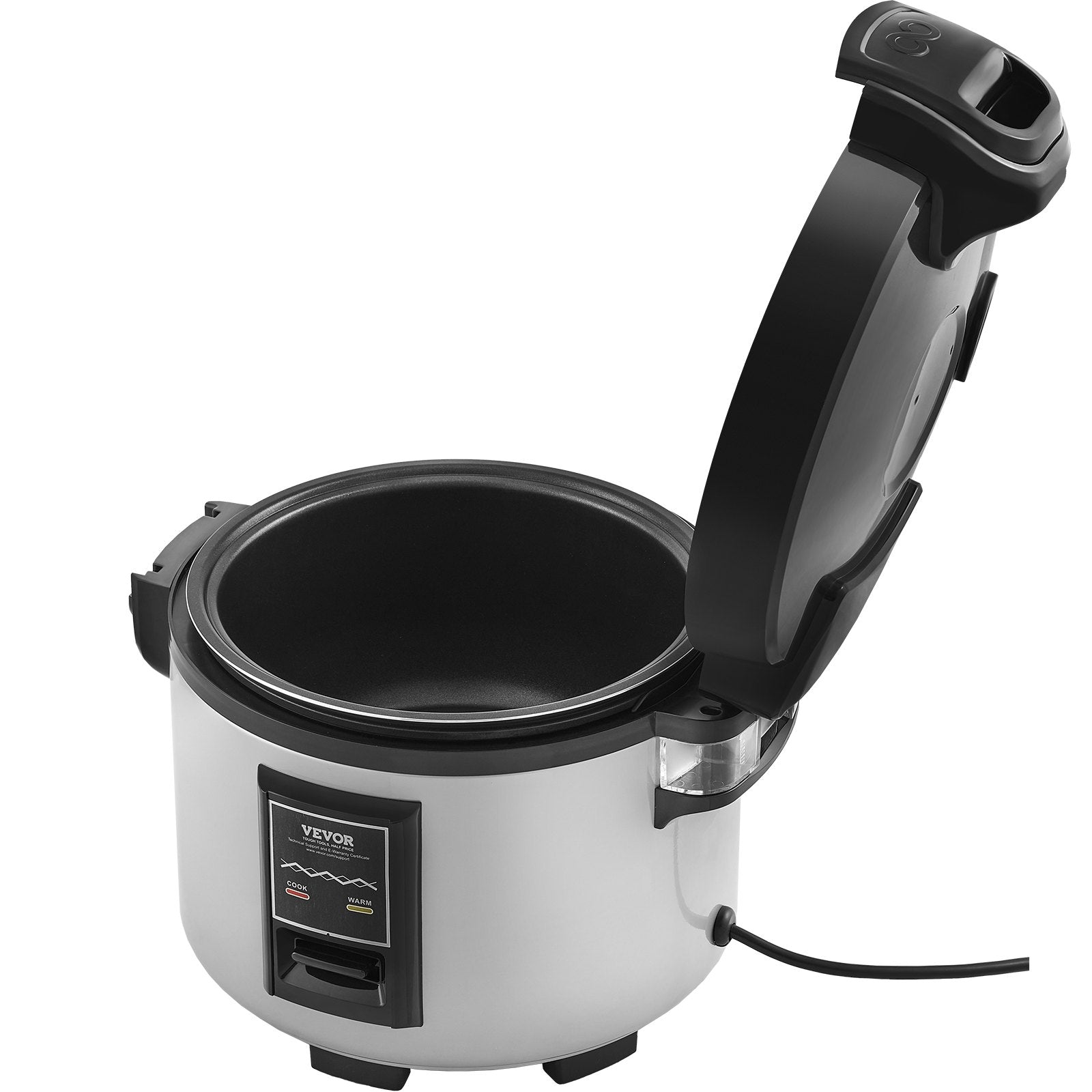 VEVOR Commercial Rice Cooker, 70-Cup Rice Cooker, 15 Liter Large Rice Cooker and Warmer with Nonstick Inner Pot, Fast Cooking and 12-Hour Keep Warm, with Rice Cup and Paddle, for Restaurant