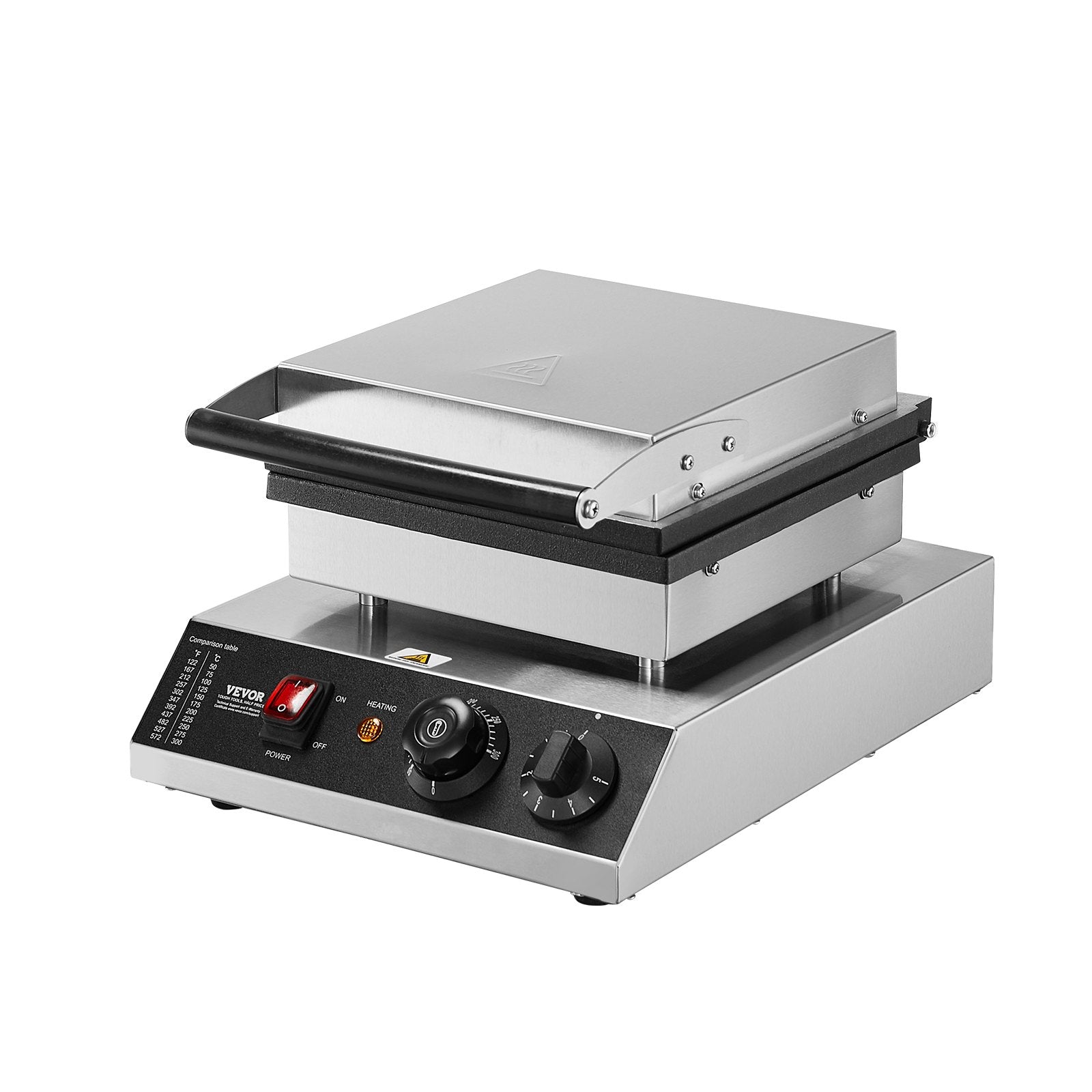 VEVOR Mini Dutch Pancake Maker, 25PCS 43mm Diameter Dorayaki Baker Machine, 1700W Commercial Electric Poffertjes Grill, Non-stick Stainless Steel, Temp & Time Control, for Home Kitchen Restaurant