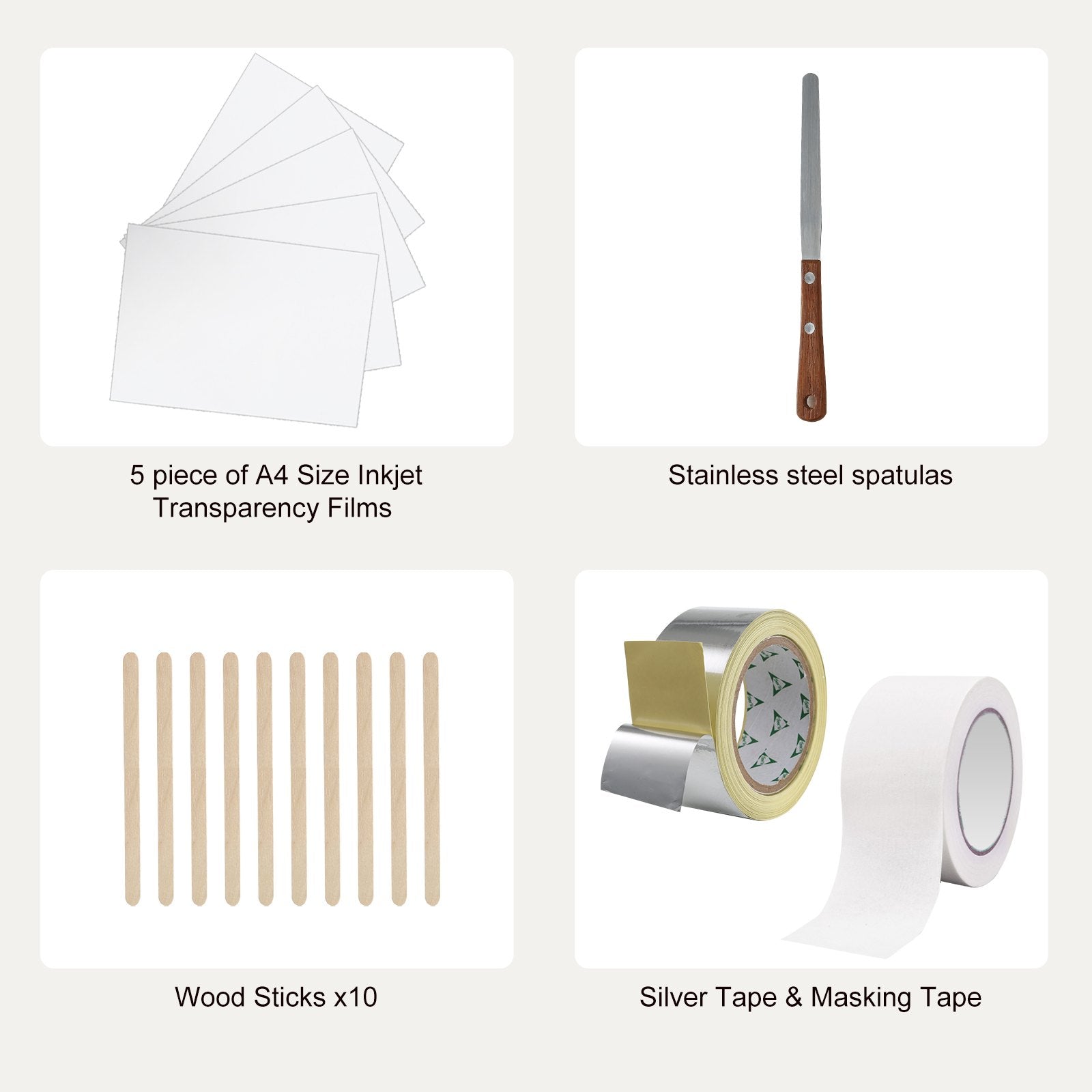 VEVOR Screen Printing Kit, 2 Pieces Aluminum Silk Screen Printing Frames20.3 x 25.4/25.4 x 35.6cm 110 Count Mesh, 2 Tapes and Screen Printing Squeegees and Transparency Films for T-shirts DIY