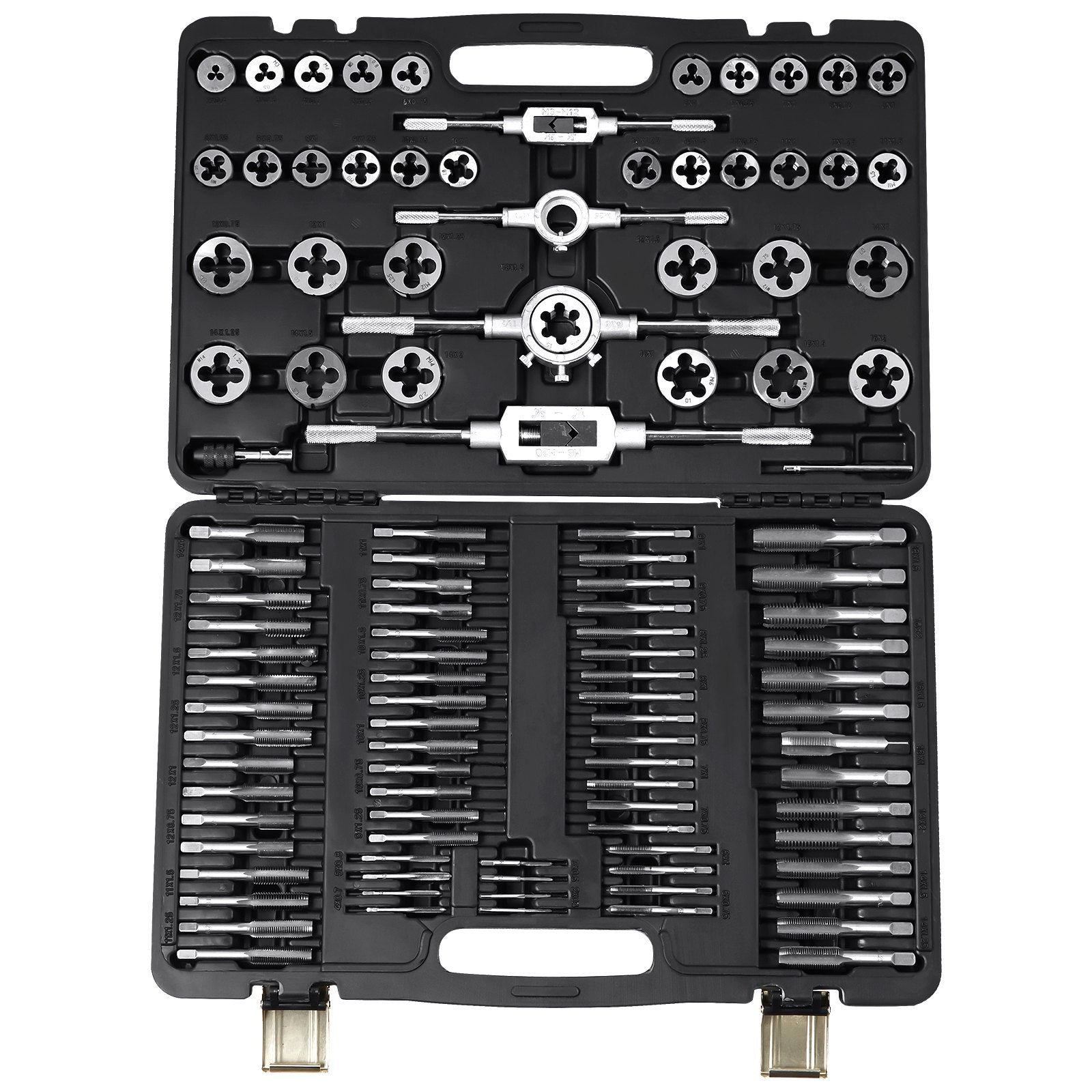 VEVOR Tap and Die Set 110Pcs Metric Size M2 to M18 Bearing Steel Threading Tool