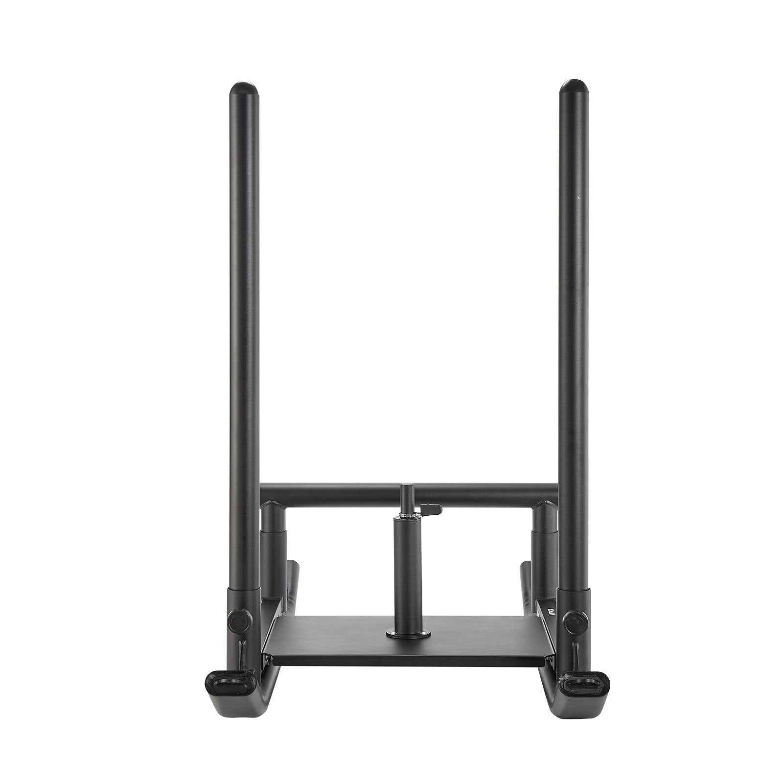VEVOR Weight Sled, Steel Power Sled, Fitness Strength Training Sleds for Athletic Exercise Speed Improvement, Workout Fitness Equipment with Handle, Compatible with 25/51 mm Weight Plates, Black