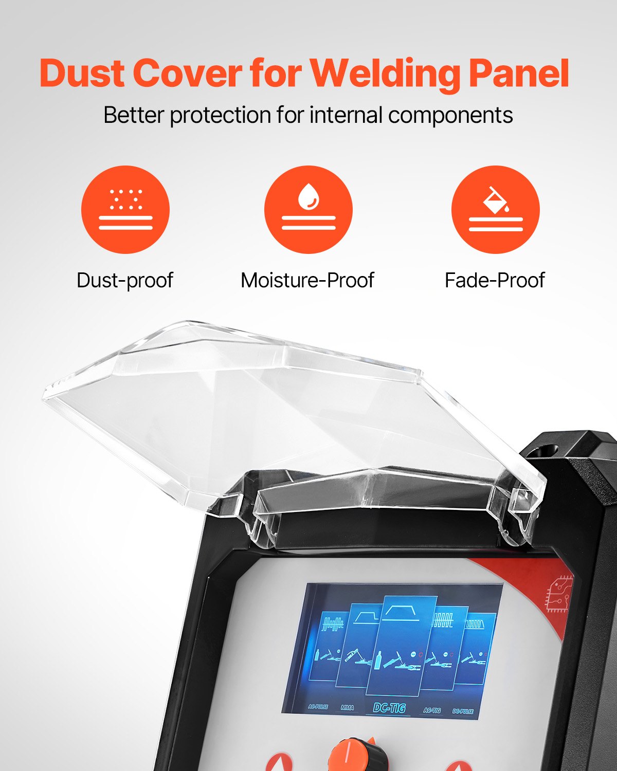 VEVOR TIG Welder, 200A 6-In-1 Aluminum Welding Machine LED Display - AC TIG/DC TIG/AC Pulse TIG/DC Pulse TIG/Spot TIG/MMA Stick , Electric Welder with Synergic Control IGBT
