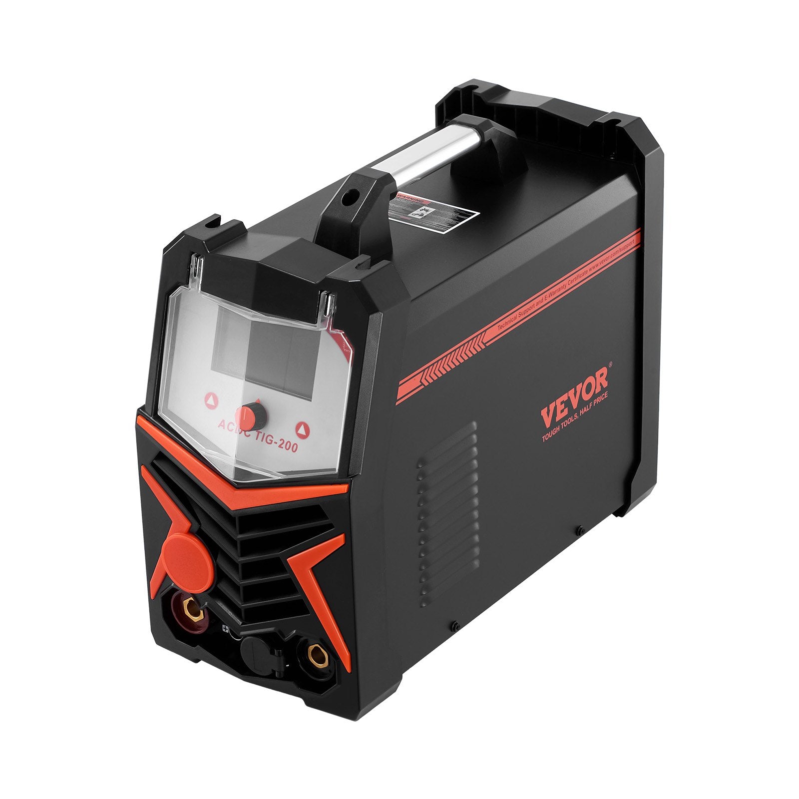 VEVOR TIG Welder, 200A 6-In-1 Aluminum Welding Machine LED Display - AC TIG/DC TIG/AC Pulse TIG/DC Pulse TIG/Spot TIG/MMA Stick , Electric Welder with Synergic Control IGBT