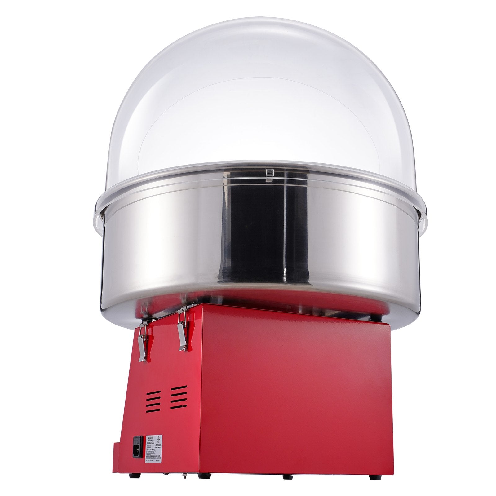 VEVOR Electric Cotton Candy Machine, 1000W Candy Floss Maker, Commercial Cotton Candy Machine with Cover, Stainless Steel Bowl, and Sugar Scoop, Perfect for Home Kids Birthday, Family Party Red