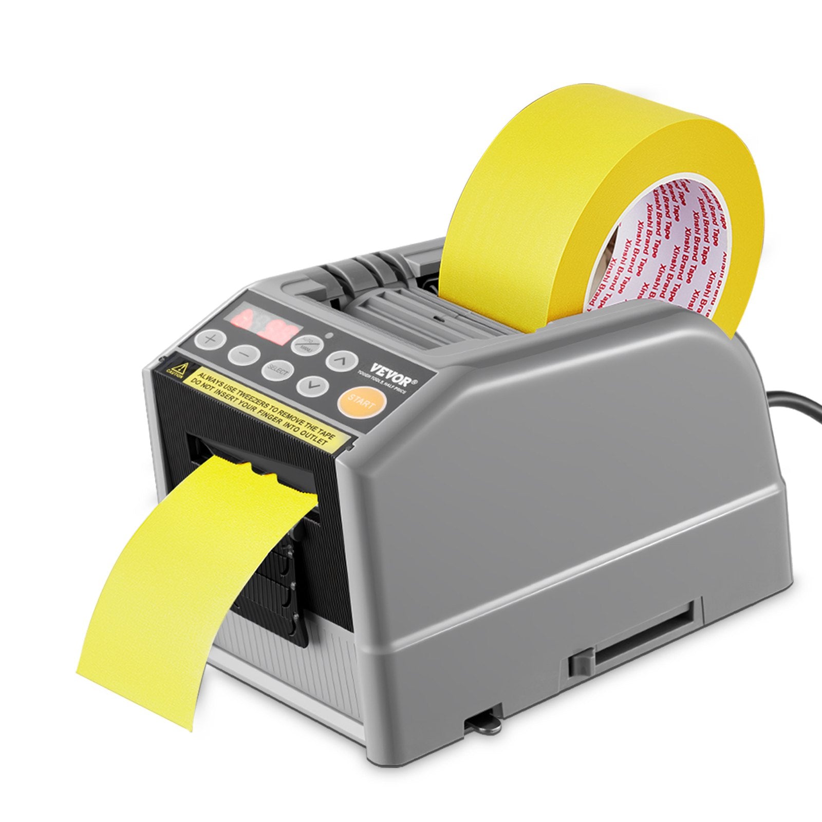 VEVOR Automatic Tape Dispenser, Self-Adhesive Electric Tape Cutter, 25 W Packaging Machine, Tape Cutter, 6-60 mm Tape Width, Electric Tape Cutter Packaging Machine