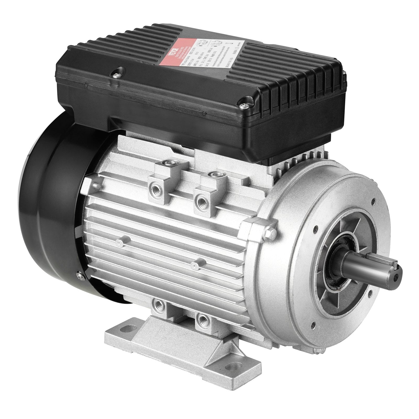 VEVOR 0.75KW Electric Motor 1400 rpm, AC 220 240V 5.45A, 80, B34 Frame, Air Compressor Motor Single Phase, 19mm Keyed Shaft, CW/CCW Rotation for Agricultural Machinery and General Equipment