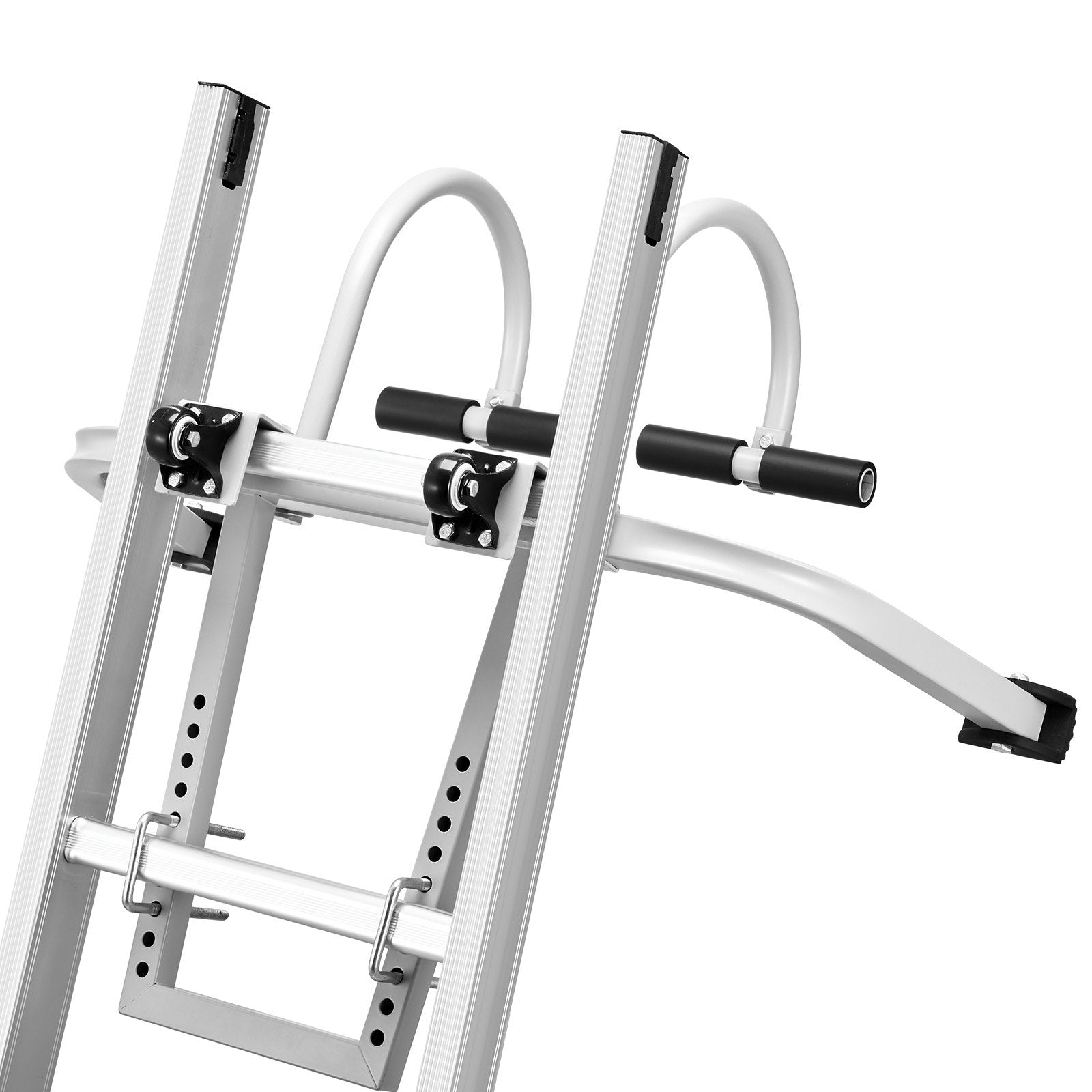 VEVOR Ladder Stabilizer, 2 in 1 Extension Wall Ladder Standoff Hook, Roof Ridge Ladder Accessories Both Horizontally and Vertically, Heavy-duty Steel Rubber Grip T-Bar, Quick Access to Steep Roofs