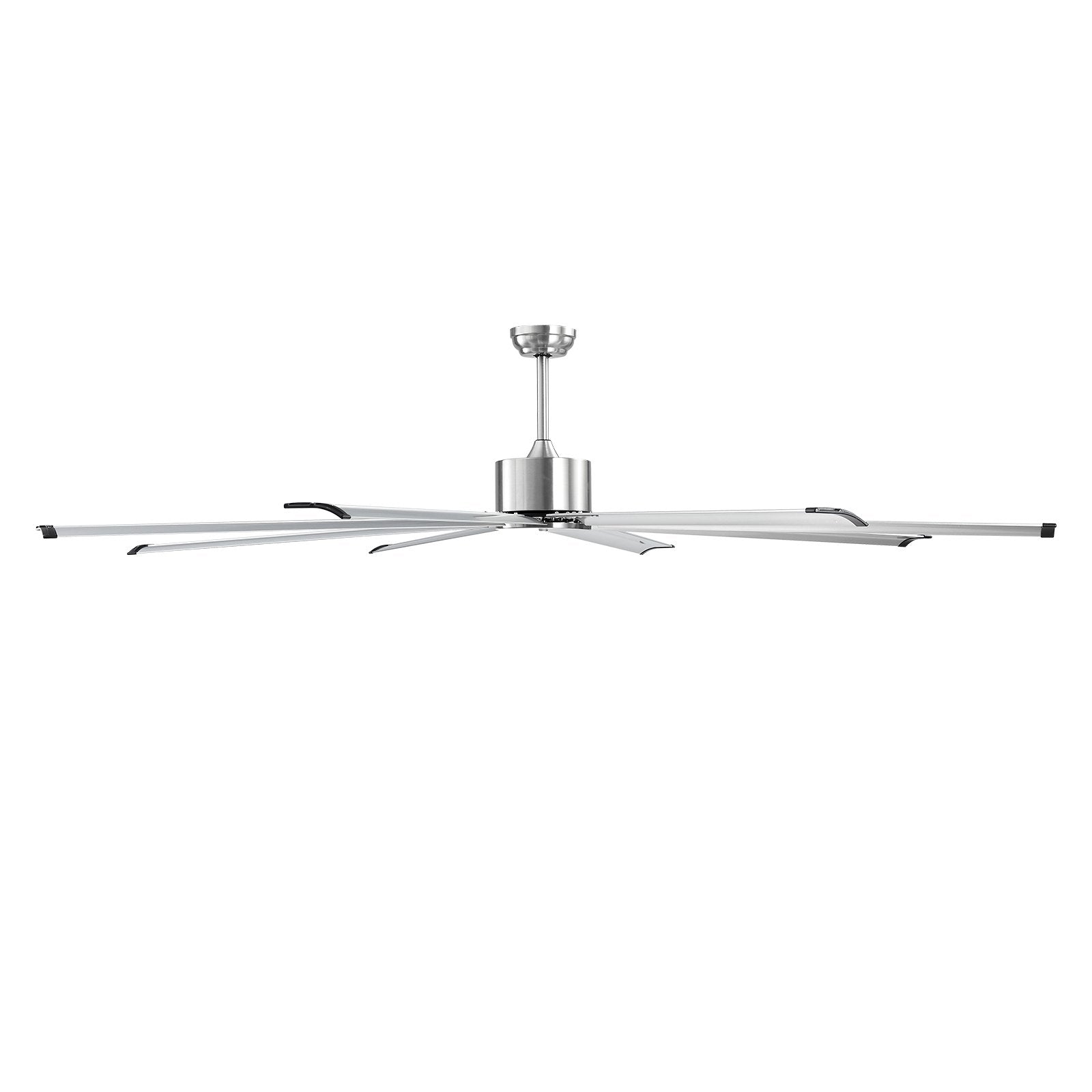 VEVOR 213 cm Ceiling Fan No Light, 6-Speed Remote Control, Aluminum 8-Blade, Reversible DC Motor, Modern Low Profile Flush Mount Fan for Bedroom, Living Room, Patio, Indoor/Outdoor, Brushed Nickel
