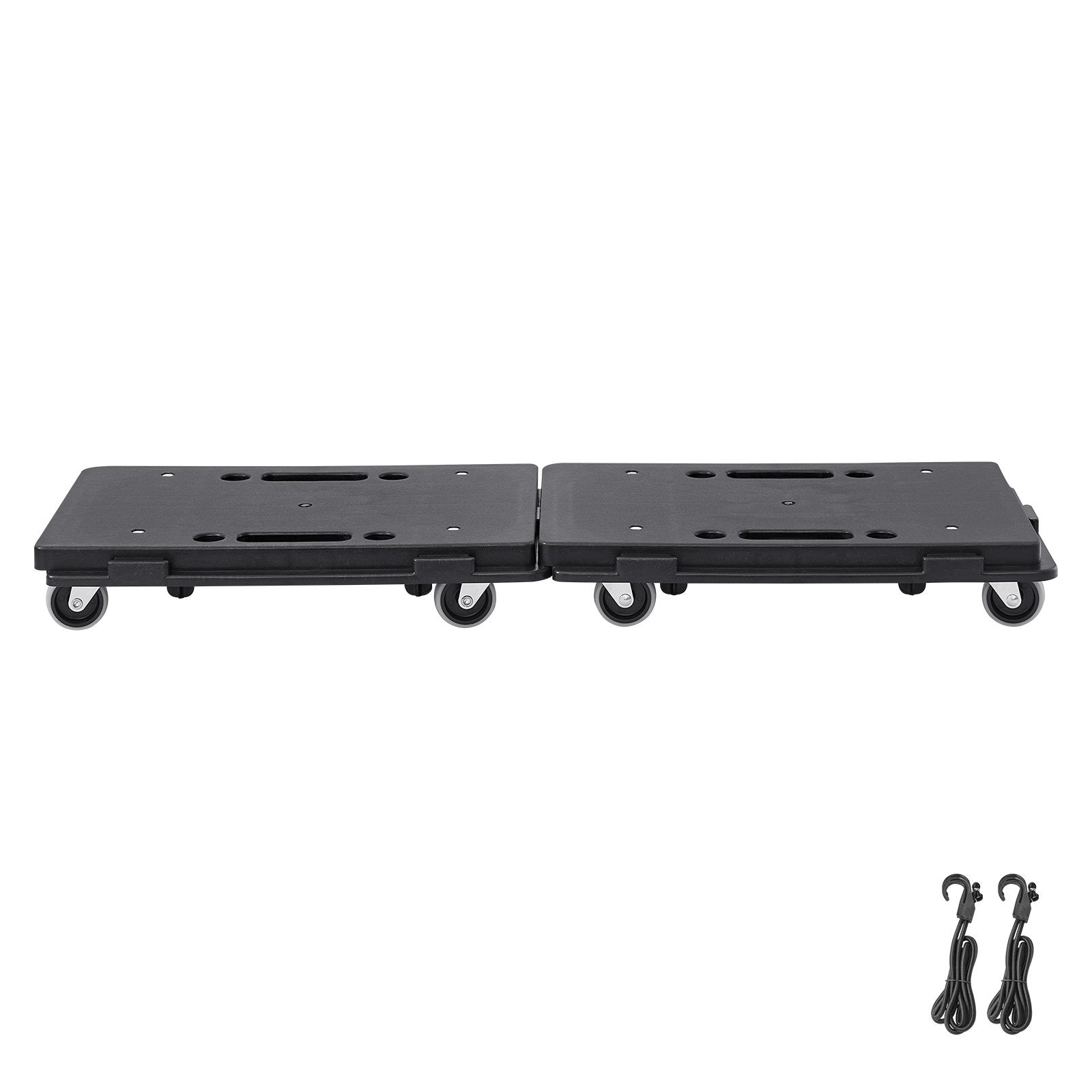 VEVOR Furniture Dolly, 500 lbs Capacity Each Count, Furniture Mover with Wheels, Portable Moving Rollers 4 Wheels Heavy Duty, Small Flat Dolly Cart with Interlocking for Heavy Furniture, 2 Pack, Black