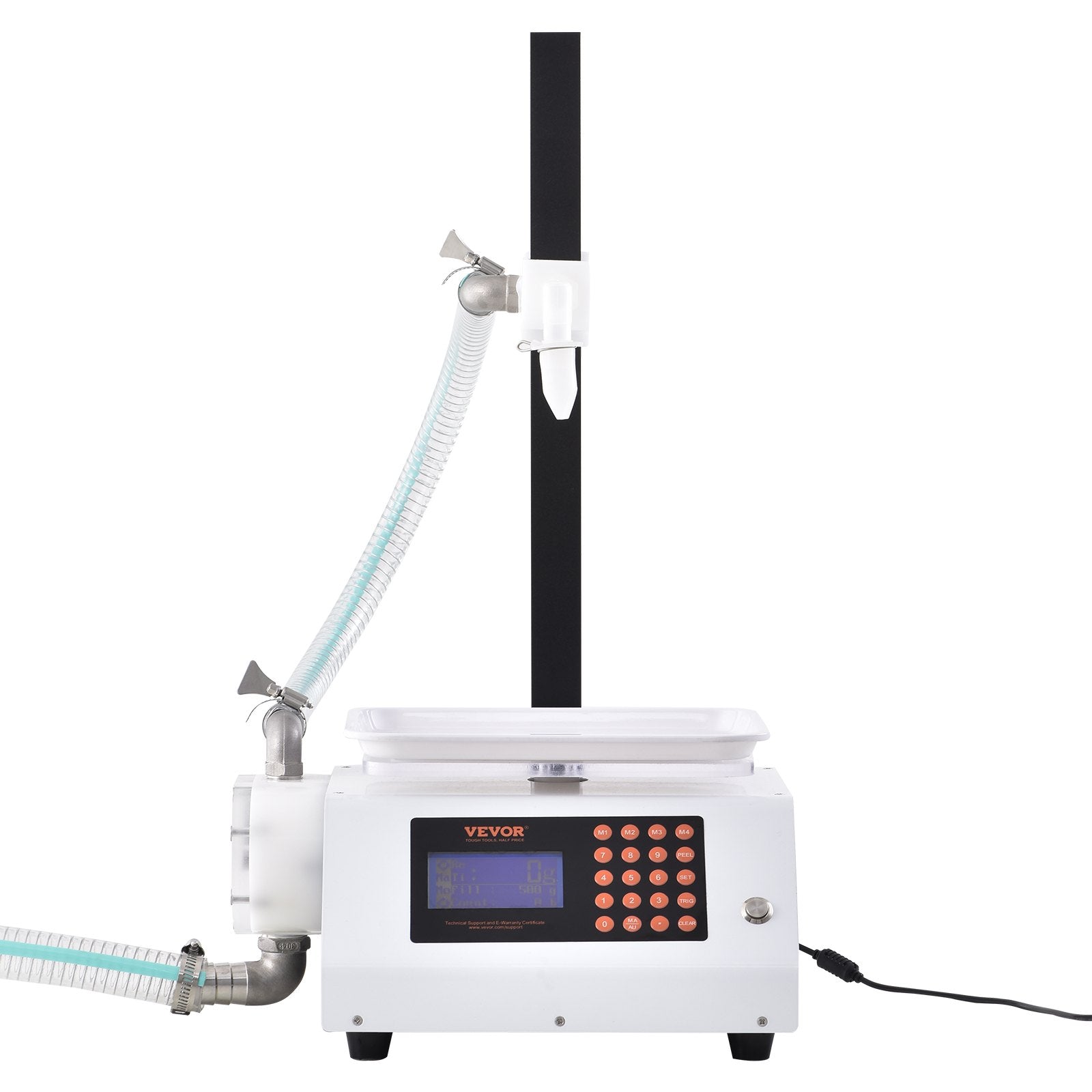 VEVOR Liquid Filling Machine, 50-5000 g Weighing Capacity, Automatic Bottle Filler Machine Bottling Machine Gear Pump Digital Control for Honey, Oil, Wine, Detergent, Viscous Liquids Single Nozzle
