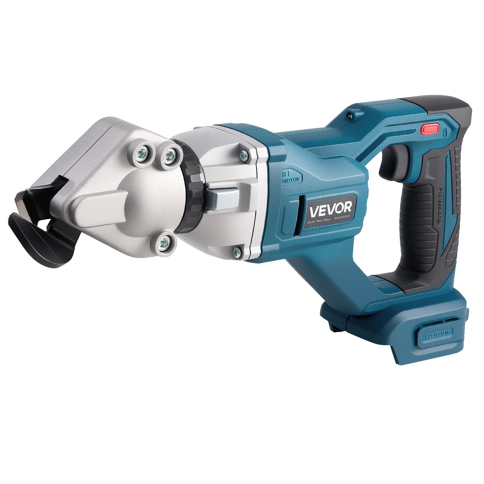 VEVOR Metal Shear, Sheet Metal Cutter Cordless with 360-Degree Pivoting Head, Double Blades, 25000 RPM Speed, Cuts 18 GA Galvanized Steel, 20 GA Stainless Steel, Aluminum Plate, Plastic, Cardboard