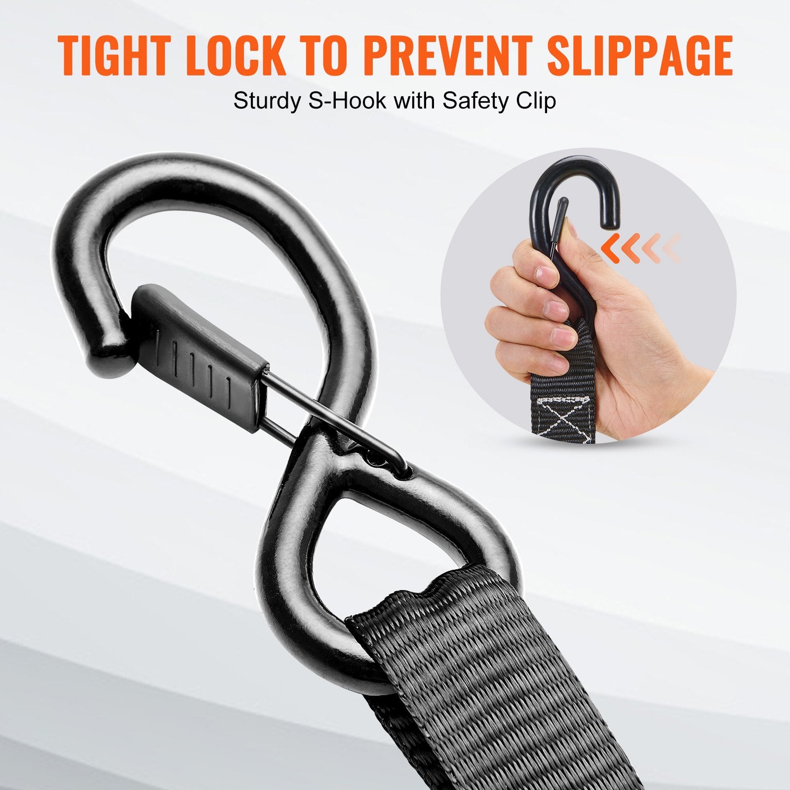 VEVOR 4 Pack Ratchet Tie Down Straps 5208 lbs 1.6