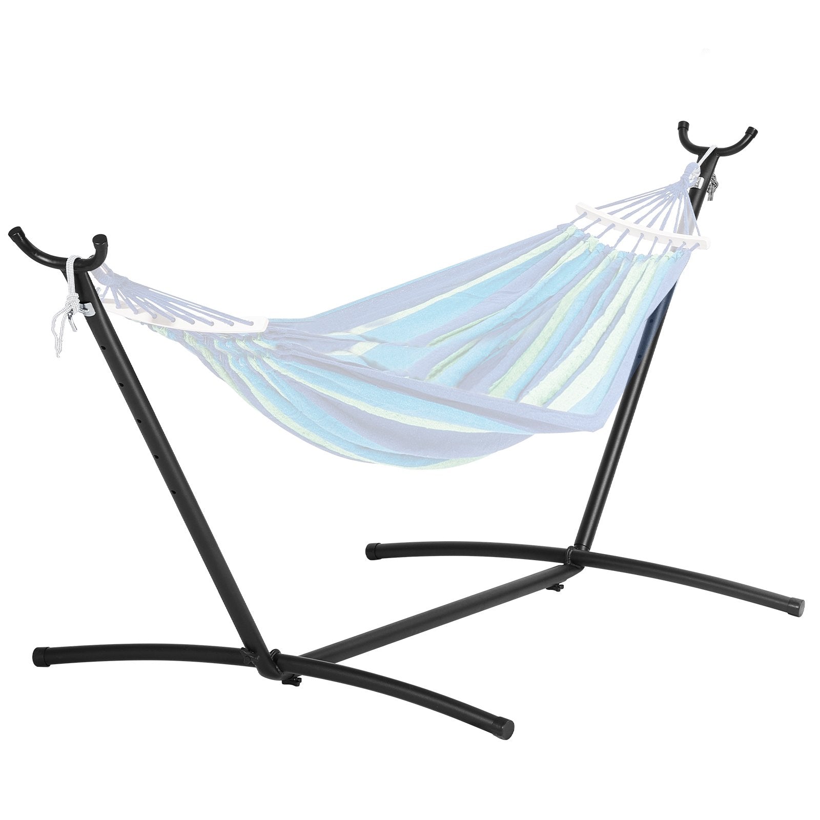 VEVOR Portable Hammock Stand, 450lbs Capacity Steel Hammock Stand for 2 Person, Heavy Duty Adjustable Hooks Hammock Frame Fits 10-13 ft Hammocks, Space Saving with Carrying Bag for Outdoor or Indoor