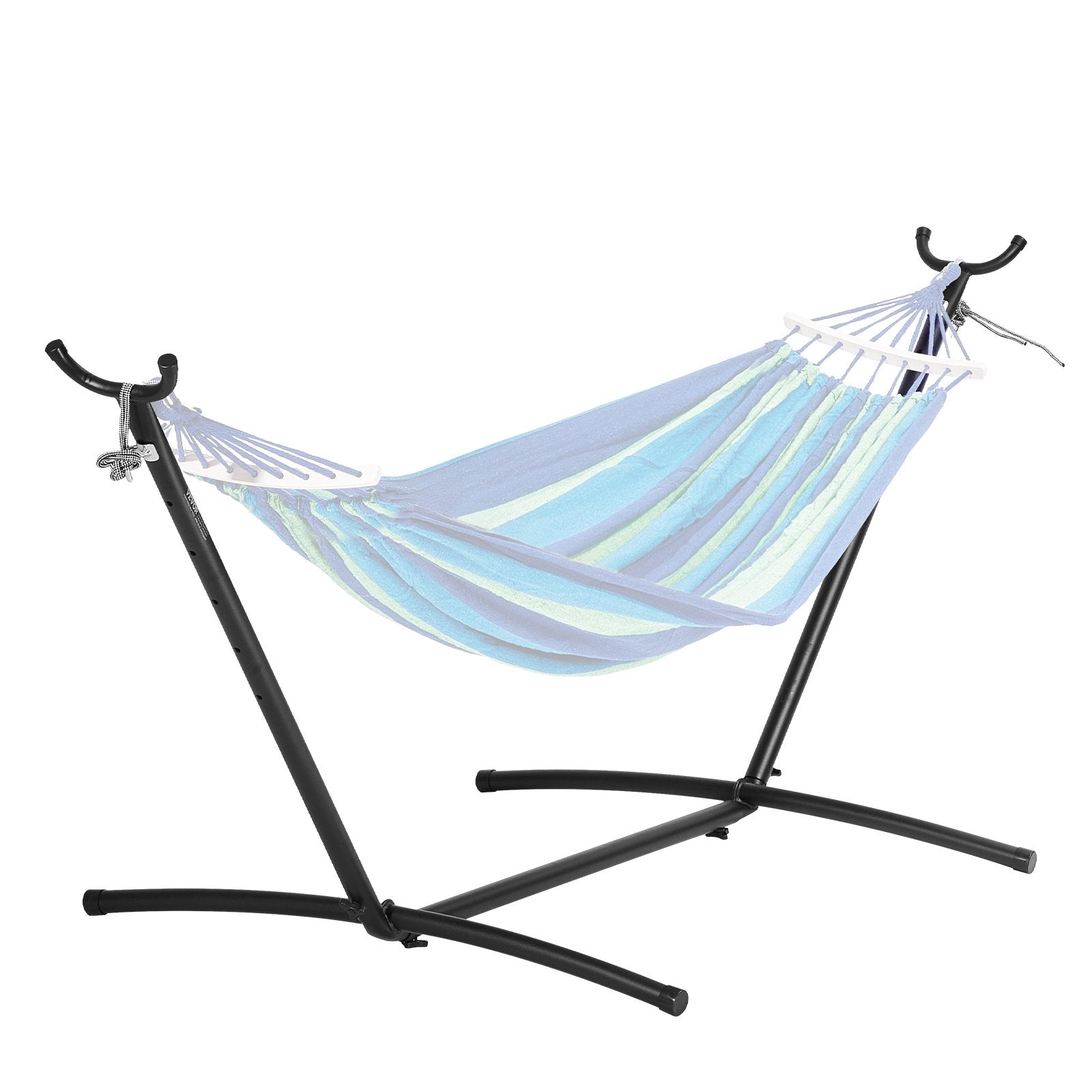 VEVOR Portable Hammock Stand, 450lbs Capacity Steel Hammock Stand for 2 Person, Heavy Duty Adjustable Hooks Hammock Frame Fits 9.5-12.6 ft Hammocks, Space Saving with Carrying Bag for Outdoor or Indoor