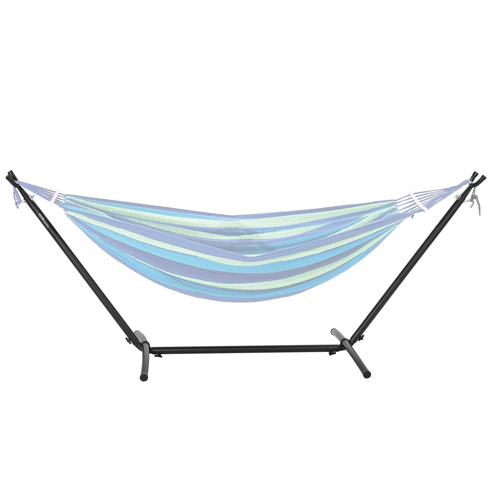 VEVOR Portable Hammock Stand, 450lbs Capacity Steel Hammock Stand for 2 Person, Heavy Duty Adjustable Hooks Hammock Frame Fits 9.5-12.6 ft Hammocks, Space Saving with Carrying Bag for Outdoor or Indoor