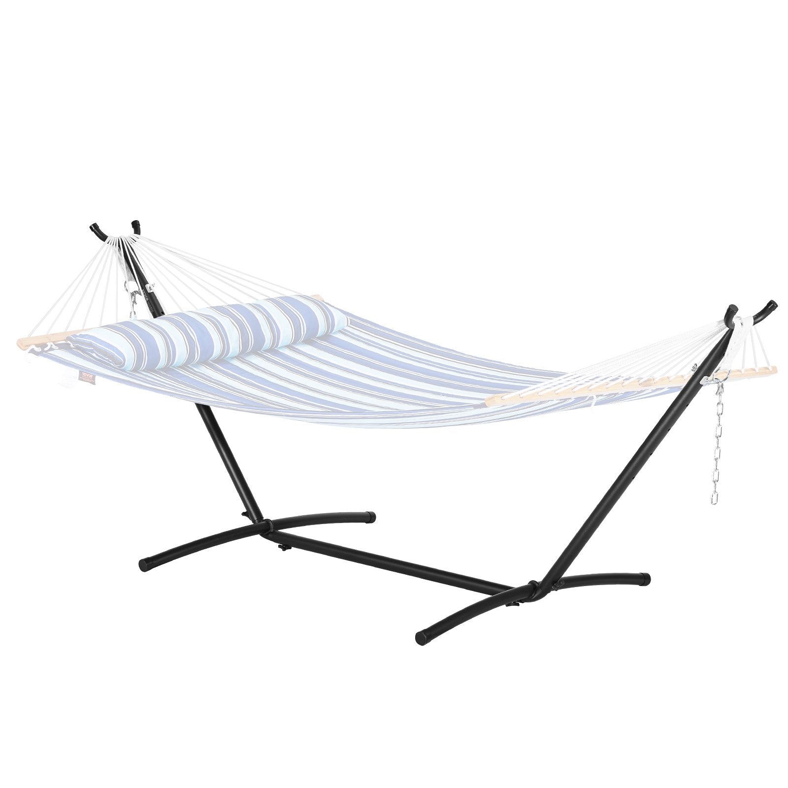 VEVOR Portable Hammock Stand, 450lbs Capacity Steel Hammock Stand for 2 Person, Heavy Duty Adjustable Hooks Hammock Frame Fits 9.5-12.6 ft Hammocks, Space Saving with Carrying Bag for Outdoor or Indoor