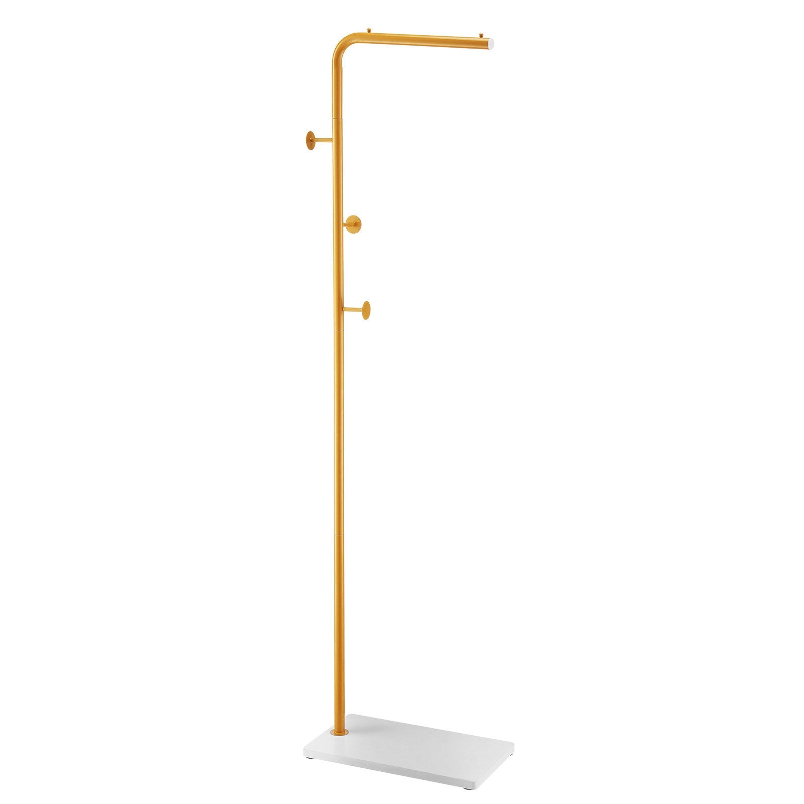 VEVOR Coat Rack, Freestanding Coats Rack Stand with Quartz Stone Base & 3 Round Hooks, Free Standing Hall Coat Tree for Entryway, Bedroom, Living Room, Stylish Clothes Hanger Stand for Coats, Hat, Bag