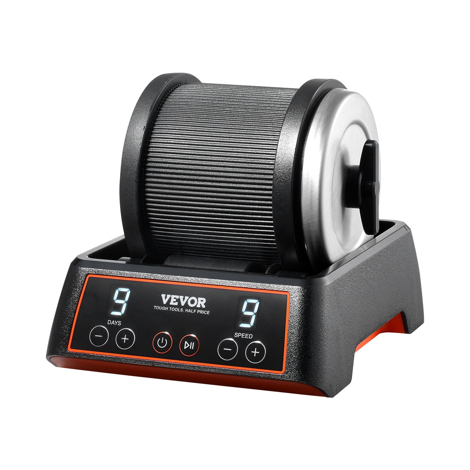 VEVOR Rock Tumbler Kit, 2.5 lbs Rock Polishing Kit, 9 Speed Settings 9-Day Polishing Timer Stone Polishing Kit, Rock Polisher with Rough Gemstones and Polishing Grits, Rock Polisher for Kids Adults