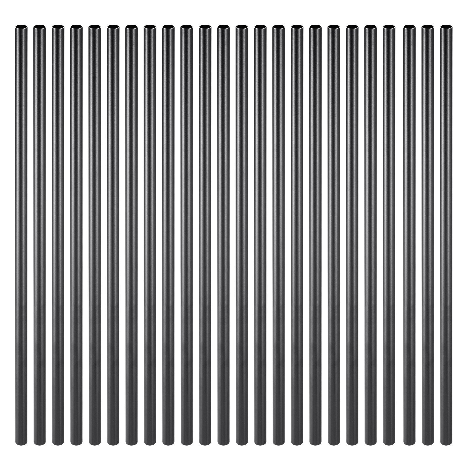 VEVOR Staircase Balusters 101 Pack, 660 mm Aluminum Stair Balusters, 19 mm Water-Proof Round Metal Spindle Railing, Hollow Deck Railing with Rail Caps & Screws for Stairs, Porch, Patio, Matte Black