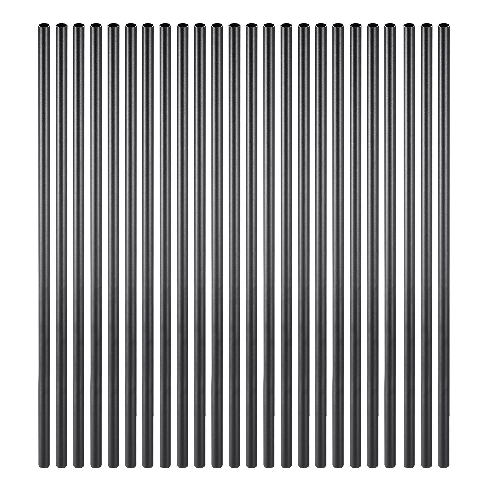 VEVOR Staircase Balusters 101 Pack, 32 In Aluminum Stair Balusters, 3/4 In Water-Proof Round Metal Spindle Railing, Hollow Deck Railing with Rail Caps & Screws for Stairs, Porch, Patio, Fence, Black