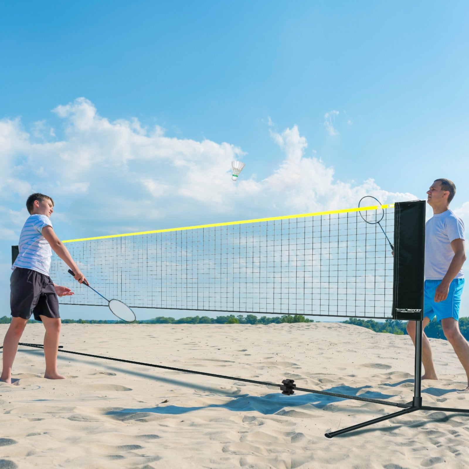 VEVOR 20ft Badminton Net Set Outdoor Portable Volleyball Pickleball Tennis Net
