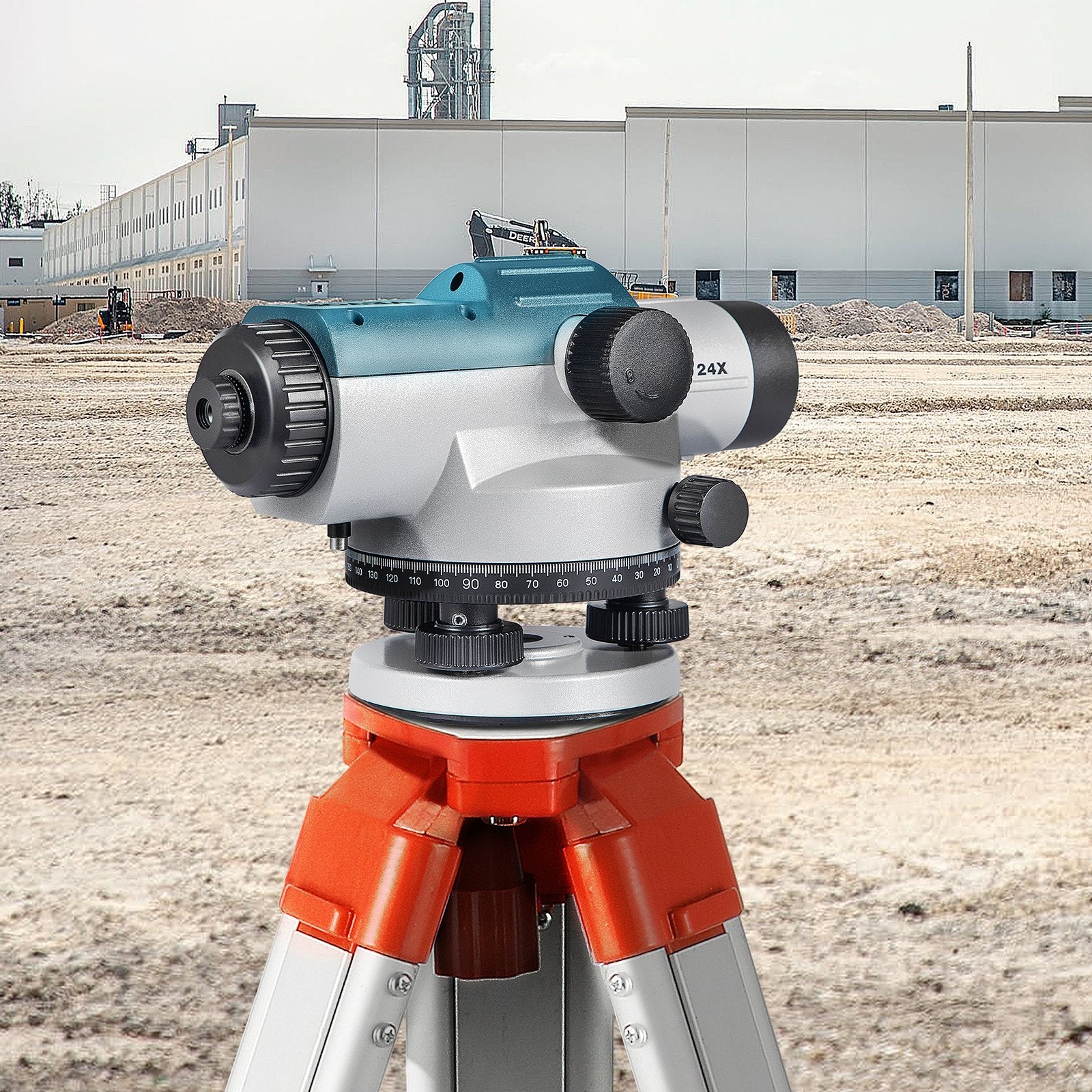 VEVOR Automatic Optical Level 24X Optical Auto Level Kit High Precision Height/Distance/Angle Level Measure Builders Level with Magnetic Dampened Compensator and Transport Lock, IP54 Waterproof