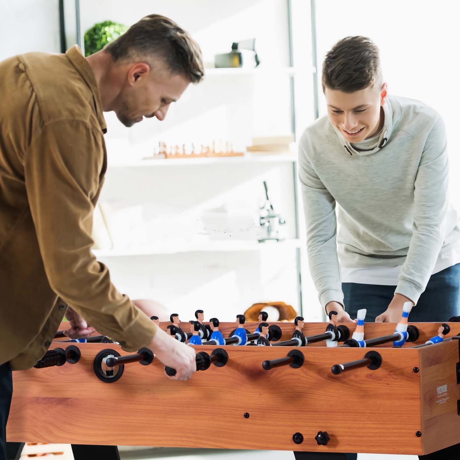 VEVOR Folding Foosball Table, 106 cm Standard Size Table, Indoor Full Size Foosball Tables for Home, Family, and Game Room, Durable Soccer Set, Includes 2 Balls