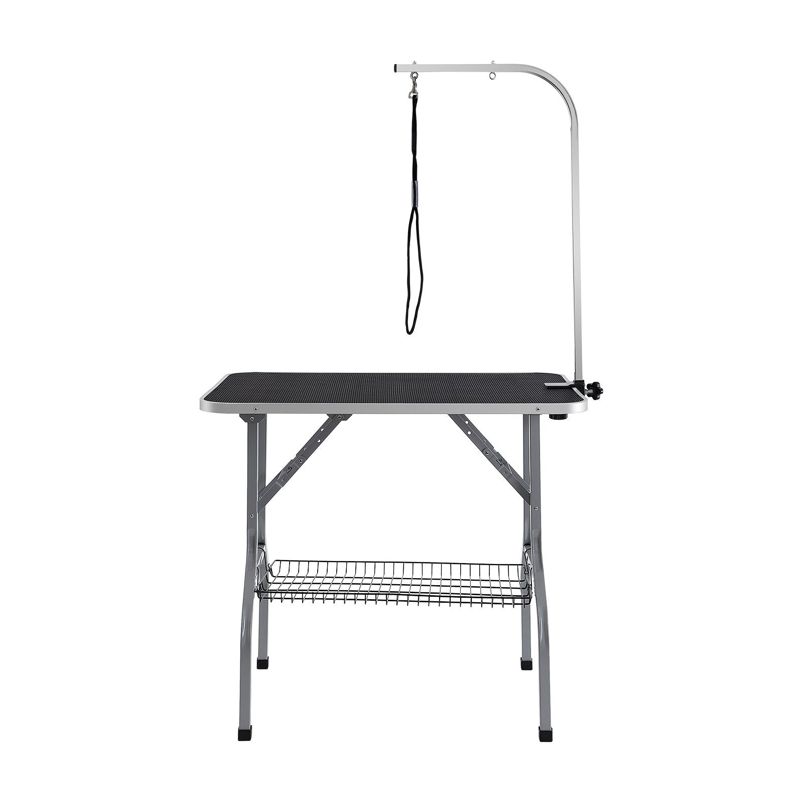 VEVOR Pet Grooming Table Arm with Clamp, 915 x 610mm Dog Grooming Station, Foldable Pets Grooming Stand for Medium and Small Dogs, Free No Sit Haunch Holder with Grooming Loop, Bearing 149.7kg