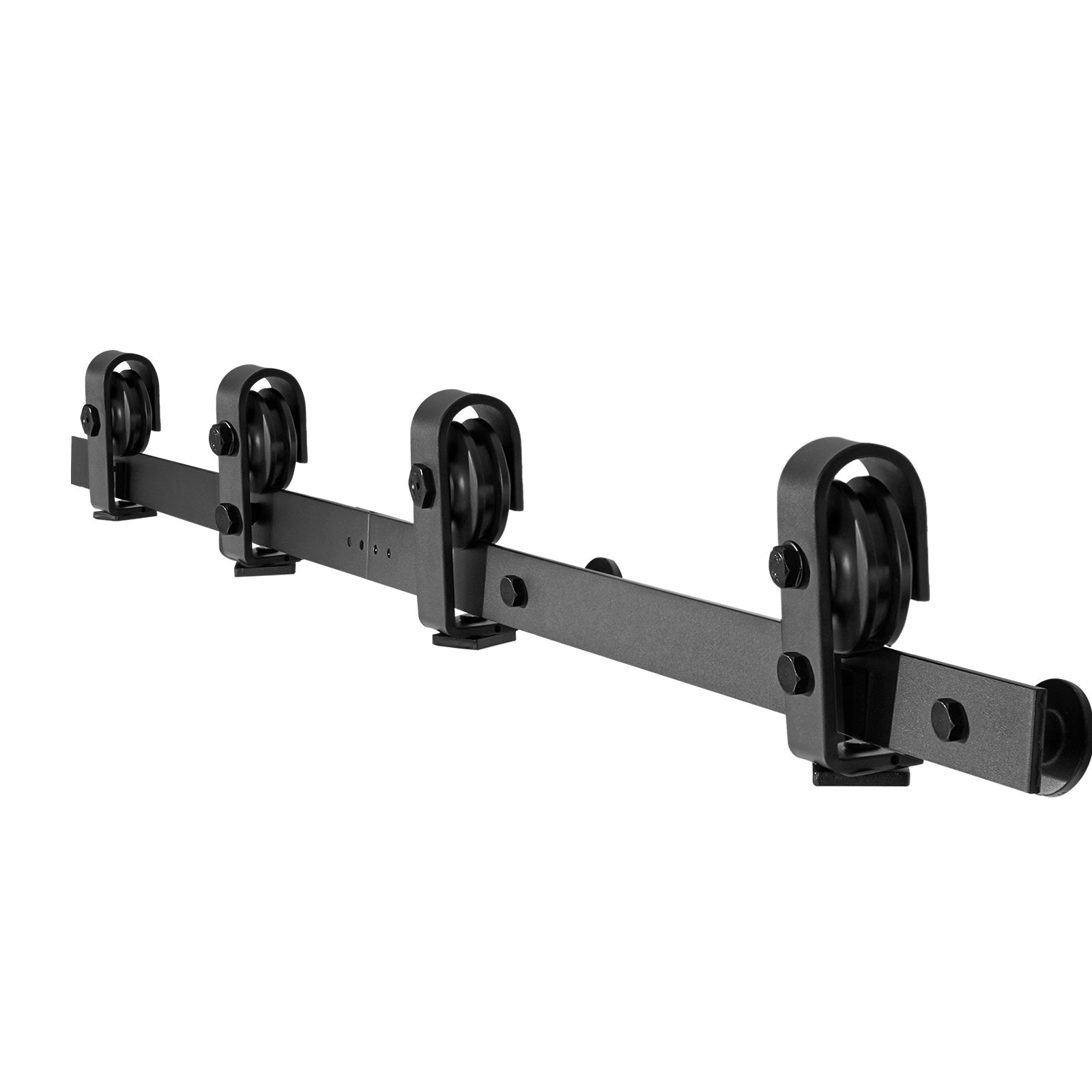 VEVOR Bi-Folding Sliding Barn Door Hardware Track Kit, 52" Top Mount Track Kit, Slide Smoothly & Quietly, Heavy Duty, Easy to Install, Suitable for Four 12" Closet Pantry Laundry Doors Not Included