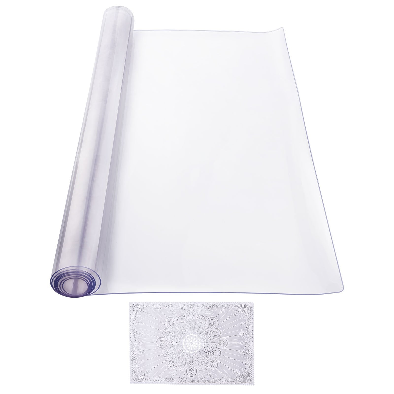 VEVOR Plastic Table Cover, 42 x 72 Inch 2.0 mm Thick Clear Table Protector, Rectangle PVC Desk Mat, Waterproof & Easy Cleaning Desk Pad Tablecloth, for Office Dresser Dining Room Table Night Stand