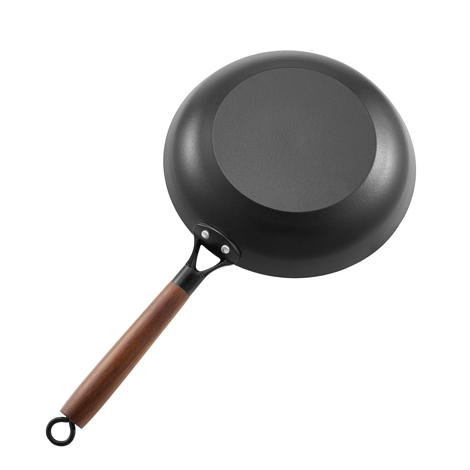 VEVOR Cast Iron Skillet, 3-Piece Frying Pan Set 205, 265, 310 mm , Nonstick Skillets with Detachable Wood Handle, Pre-Seasoned Chef's Pan, Kitchen Cookware for Gas, Electrical, and Induction, Black