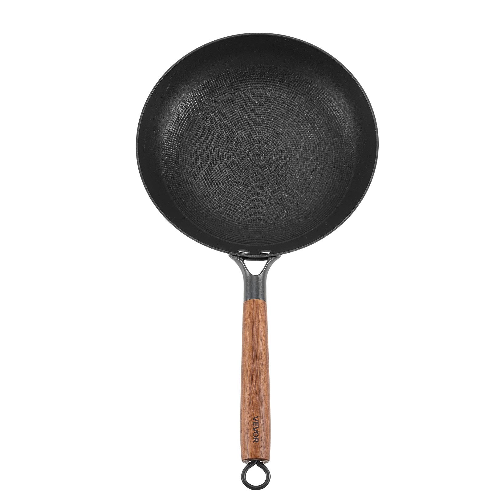VEVOR Cast Iron Skillet, 3-Piece Frying Pan Set 205, 265, 310 mm , Nonstick Skillets with Detachable Wood Handle, Pre-Seasoned Chef's Pan, Kitchen Cookware for Gas, Electrical, and Induction, Black