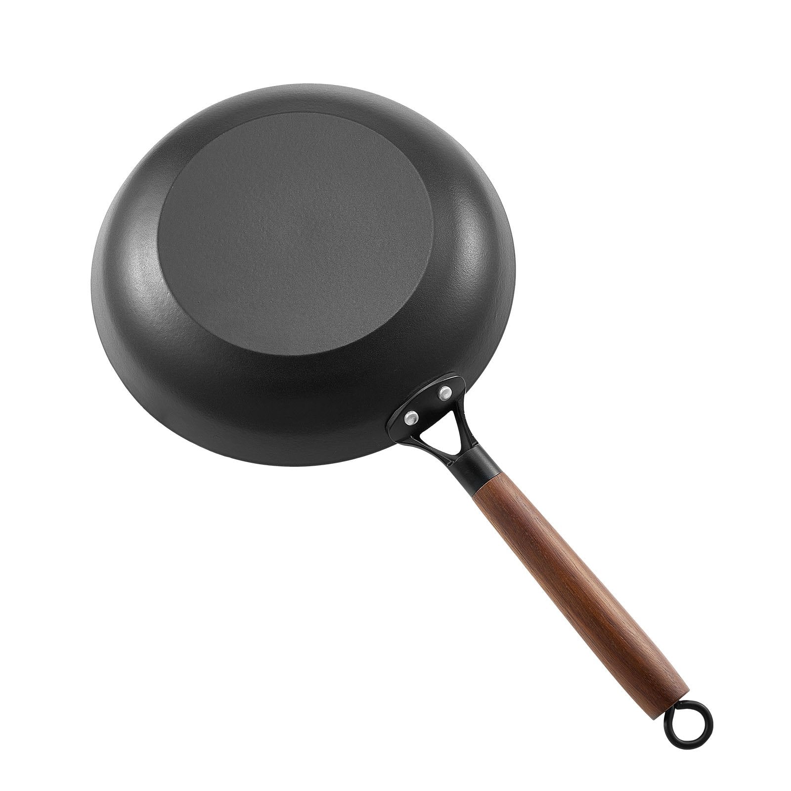 VEVOR Cast Iron Skillet, 3-Piece Frying Pan Set 205, 265, 310 mm , Nonstick Skillets with Detachable Wood Handle, Pre-Seasoned Chef's Pan, Kitchen Cookware for Gas, Electrical, and Induction, Black