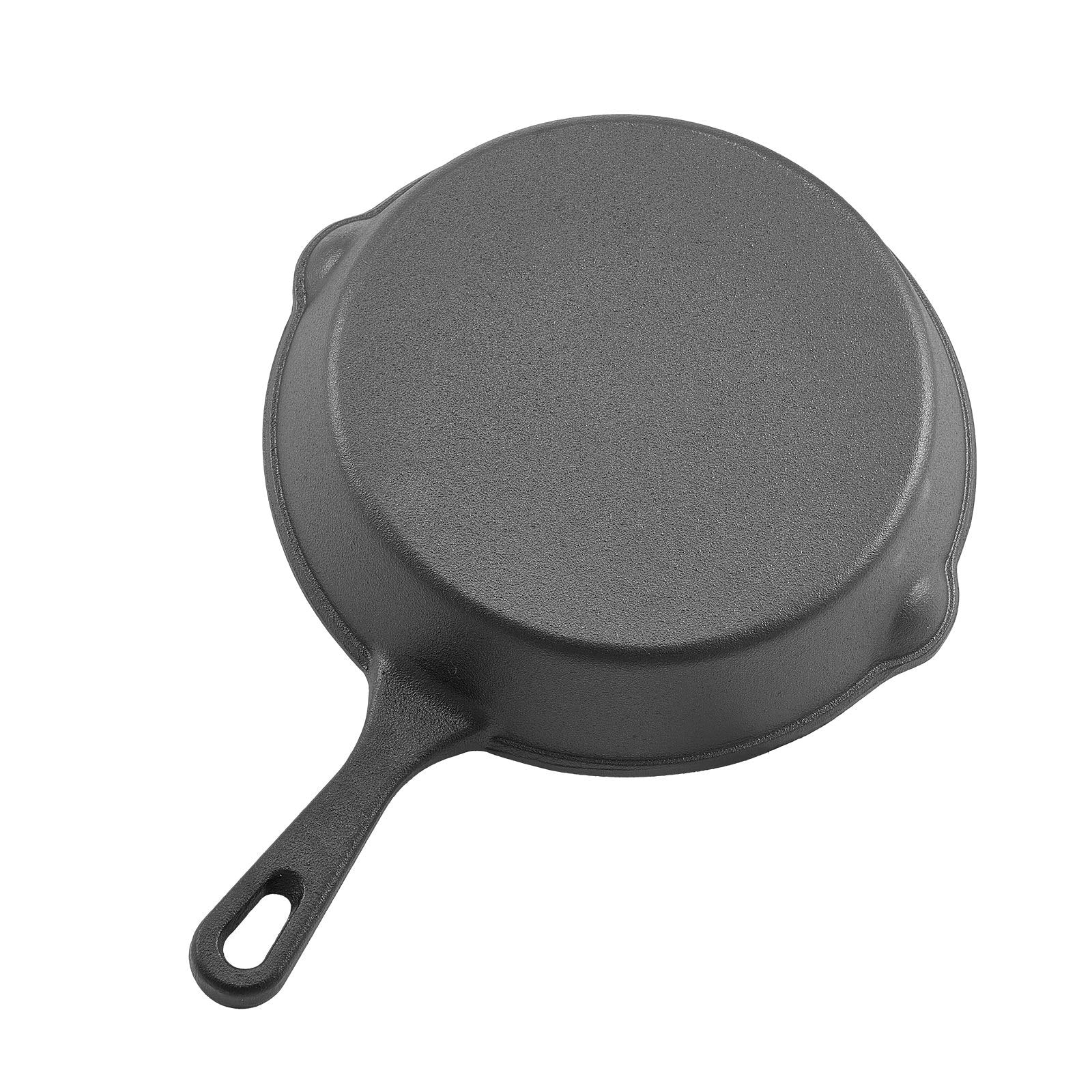VEVOR Cast Iron Skillet, 3 Pcs Frying Pan Set 160, 220, 265 mm , Heavy-Duty Skillets with Heat-Resistant Handle, Pre-Seasoned Chef's Pan, Kitchen Cookware, for Oven, Gas, Electrical, Induction, Black
