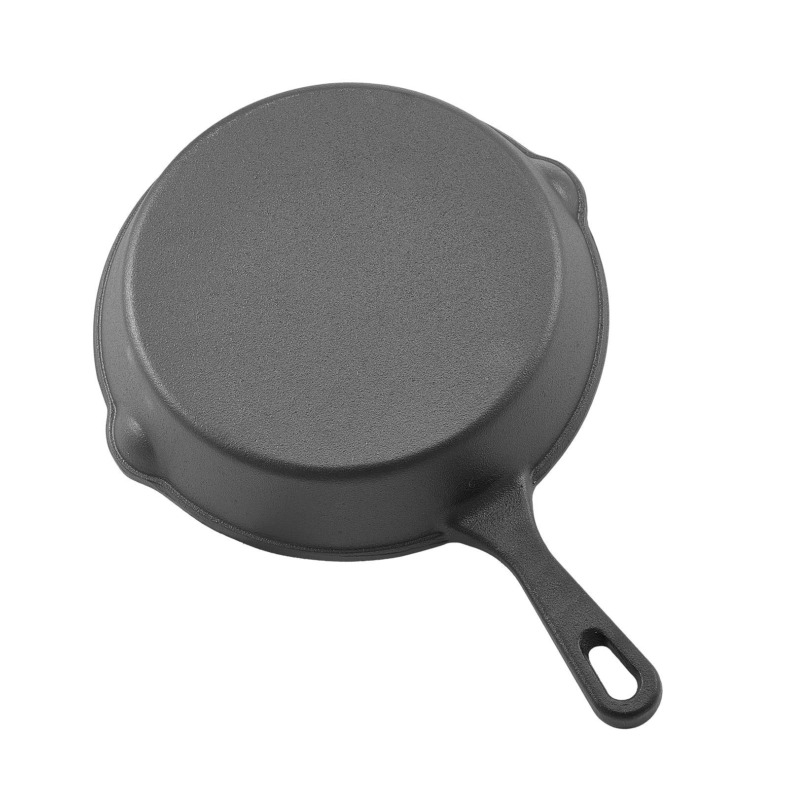 VEVOR Cast Iron Skillet, 3 Pcs Frying Pan Set 160, 220, 265 mm , Heavy-Duty Skillets with Heat-Resistant Handle, Pre-Seasoned Chef's Pan, Kitchen Cookware, for Oven, Gas, Electrical, Induction, Black