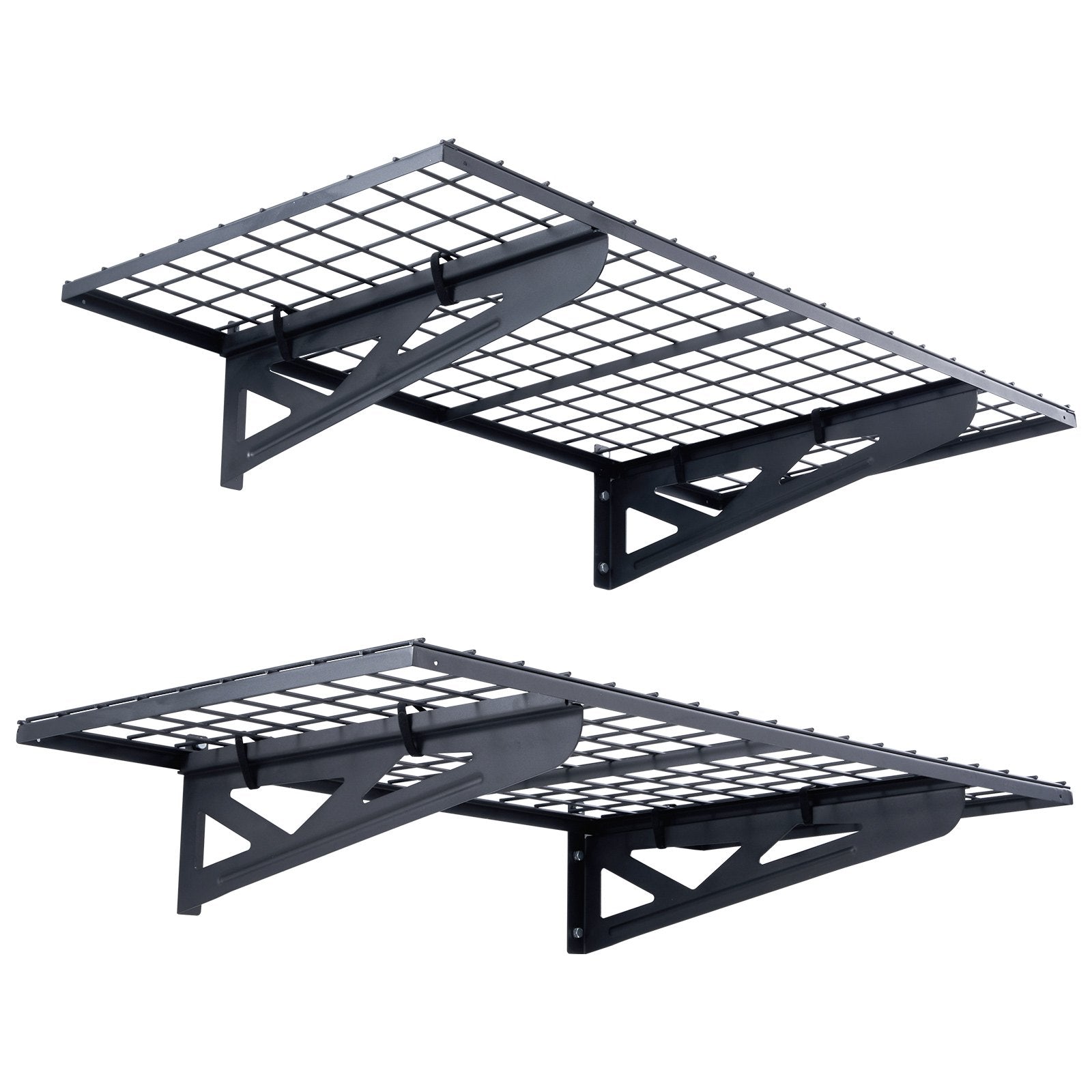VEVOR Garage Storage Shelving, 2 Pack, 122 x 61 cm Heavy Duty Garage Shelves Wall Mounted, 502 lbs Load Capacity Total Garage Storage Rack Floating Shelves, Suitable for Shop, Shed, Garage Storage
