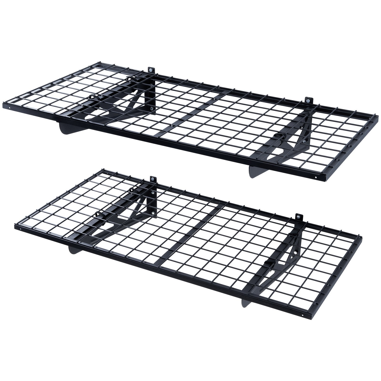 VEVOR Garage Storage Shelving, 2 Pack, 122 x 61 cm Heavy Duty Garage Shelves Wall Mounted, 502 lbs Load Capacity Total Garage Storage Rack Floating Shelves, Suitable for Shop, Shed, Garage Storage