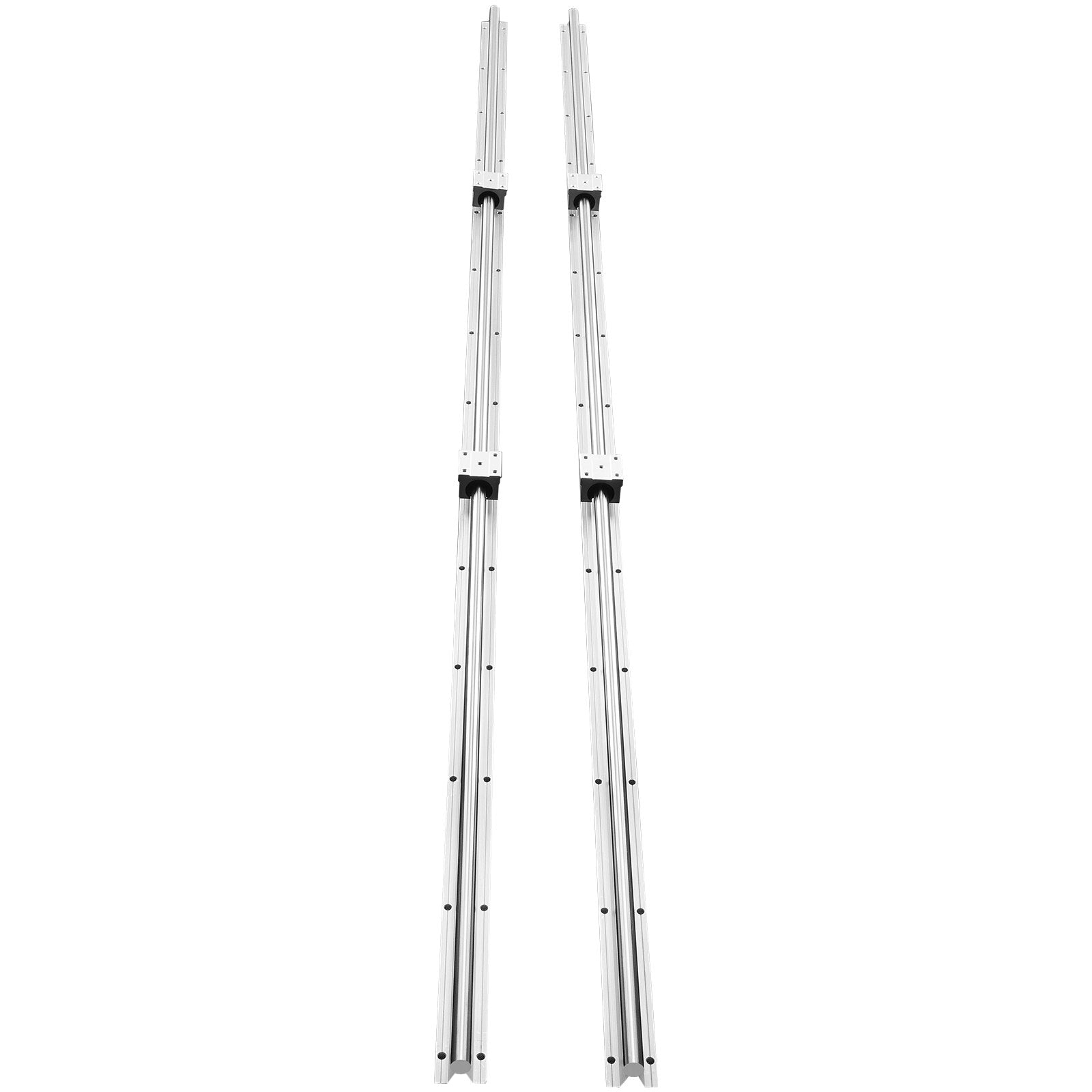 VEVOR Linear Guide Rail Set, SBR16 2000mm, 2 PCS 78.7 in/2000 mm SBR16 Guide Rails and 4 PCS SBR16UU Slide Blocks, Linear Rails and Bearings Kit for Automated Machines DIY Project CNC Router Machines